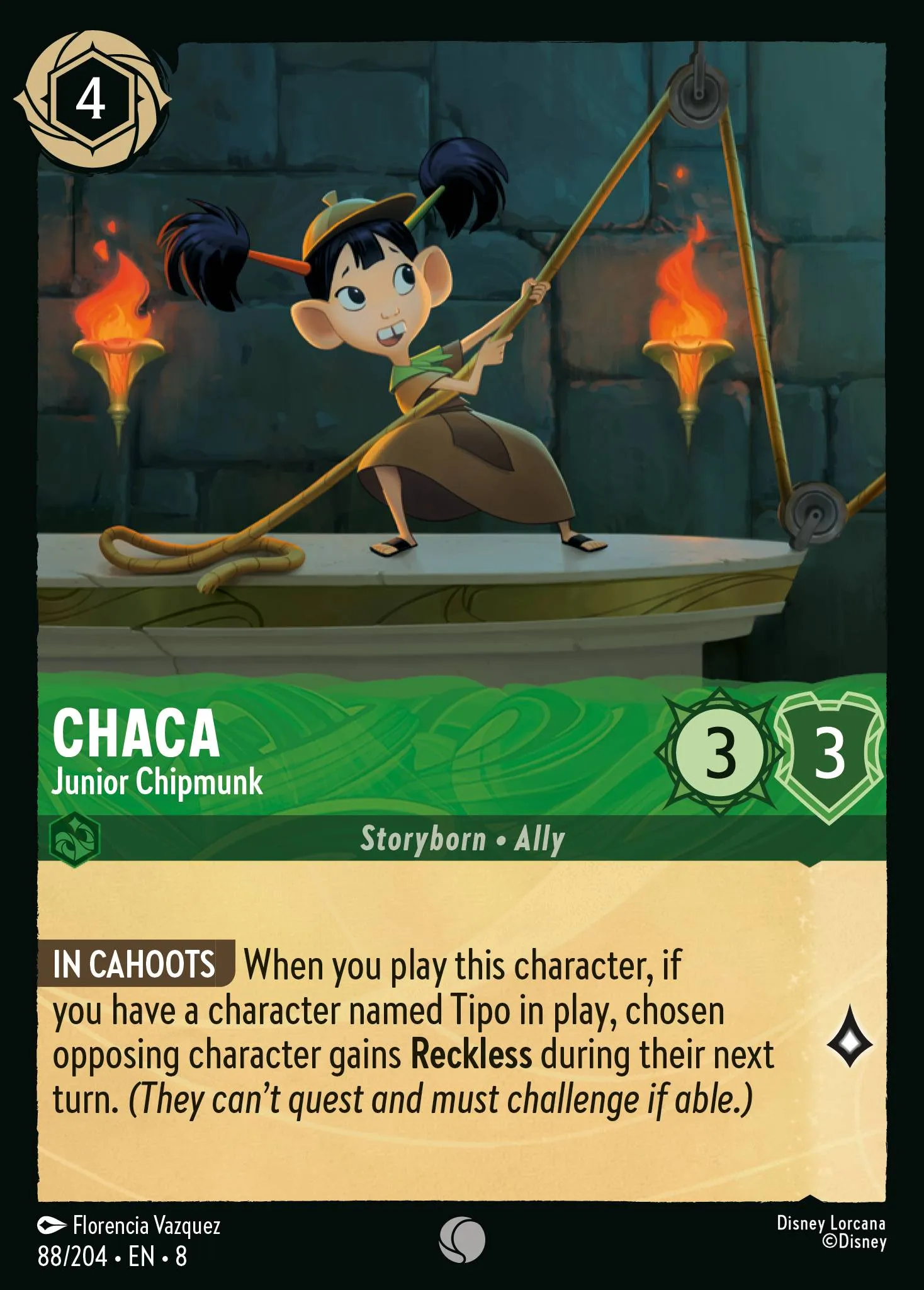 2025 Reign of Jafar Chaca - Junior Chipmunk #88 Common card image