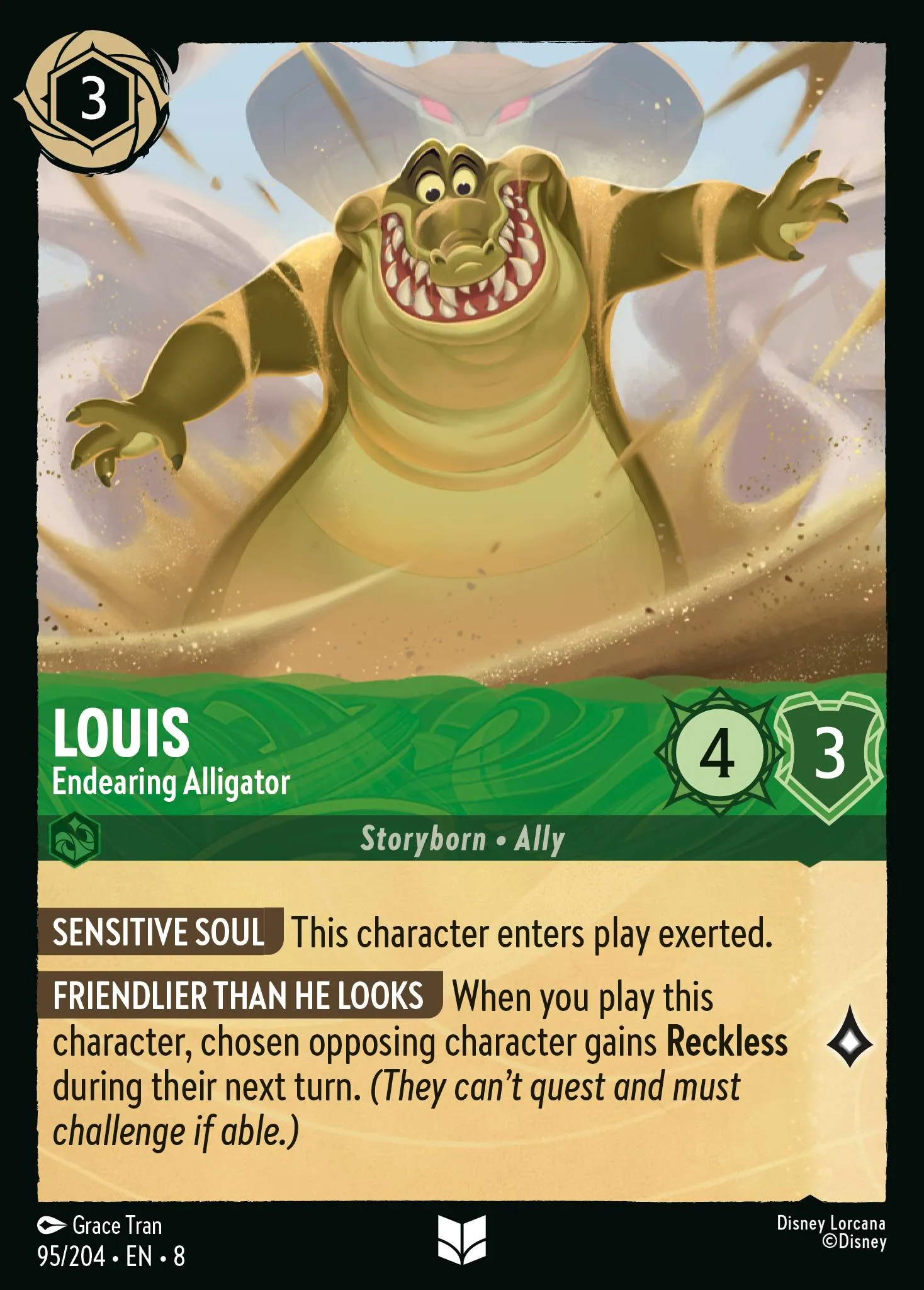 2025 Reign of Jafar Louis - Endearing Alligator #95 Uncommon card image