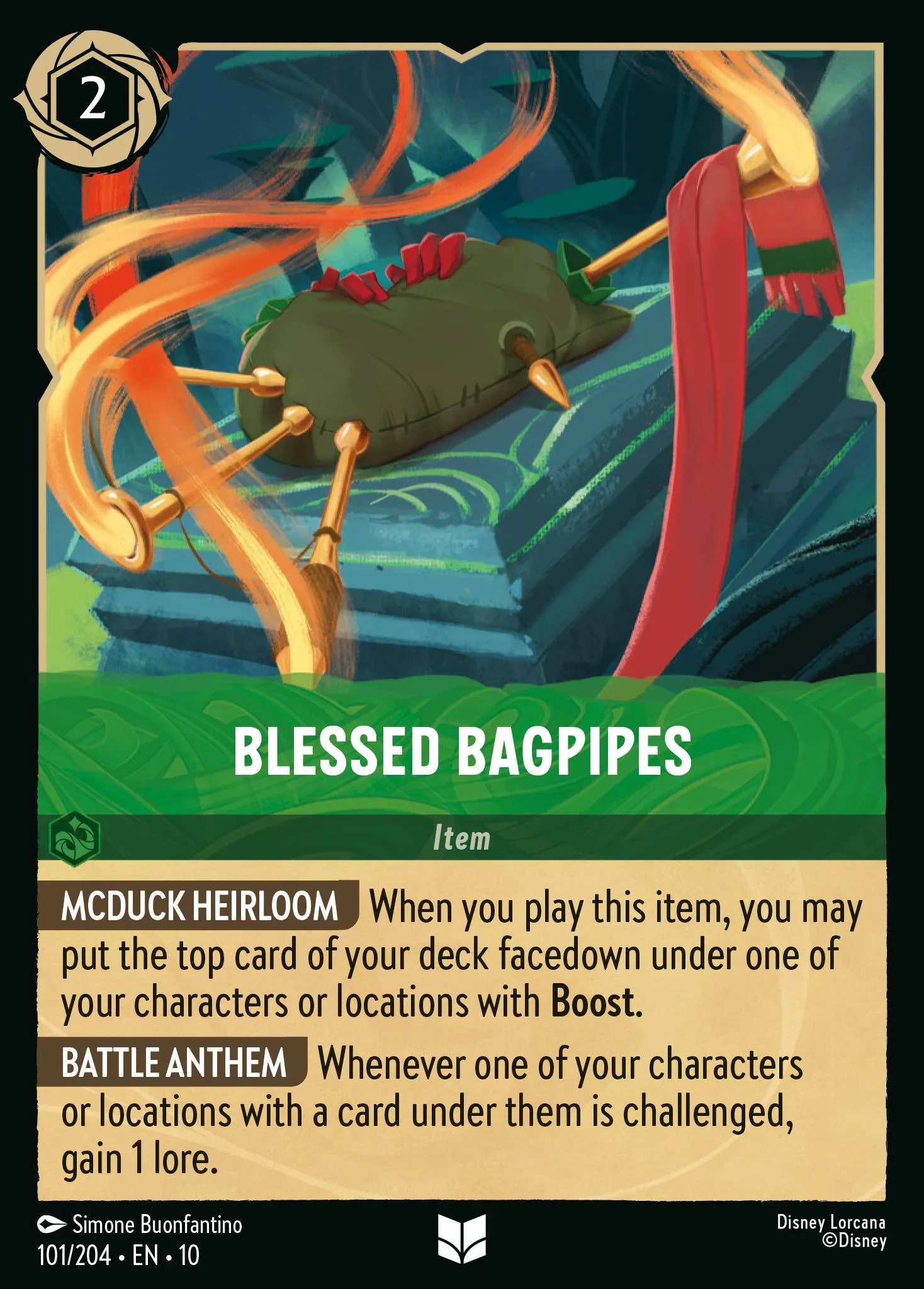 2025 Whispers in the Well Blessed Bagpipes #101 Uncommon card image