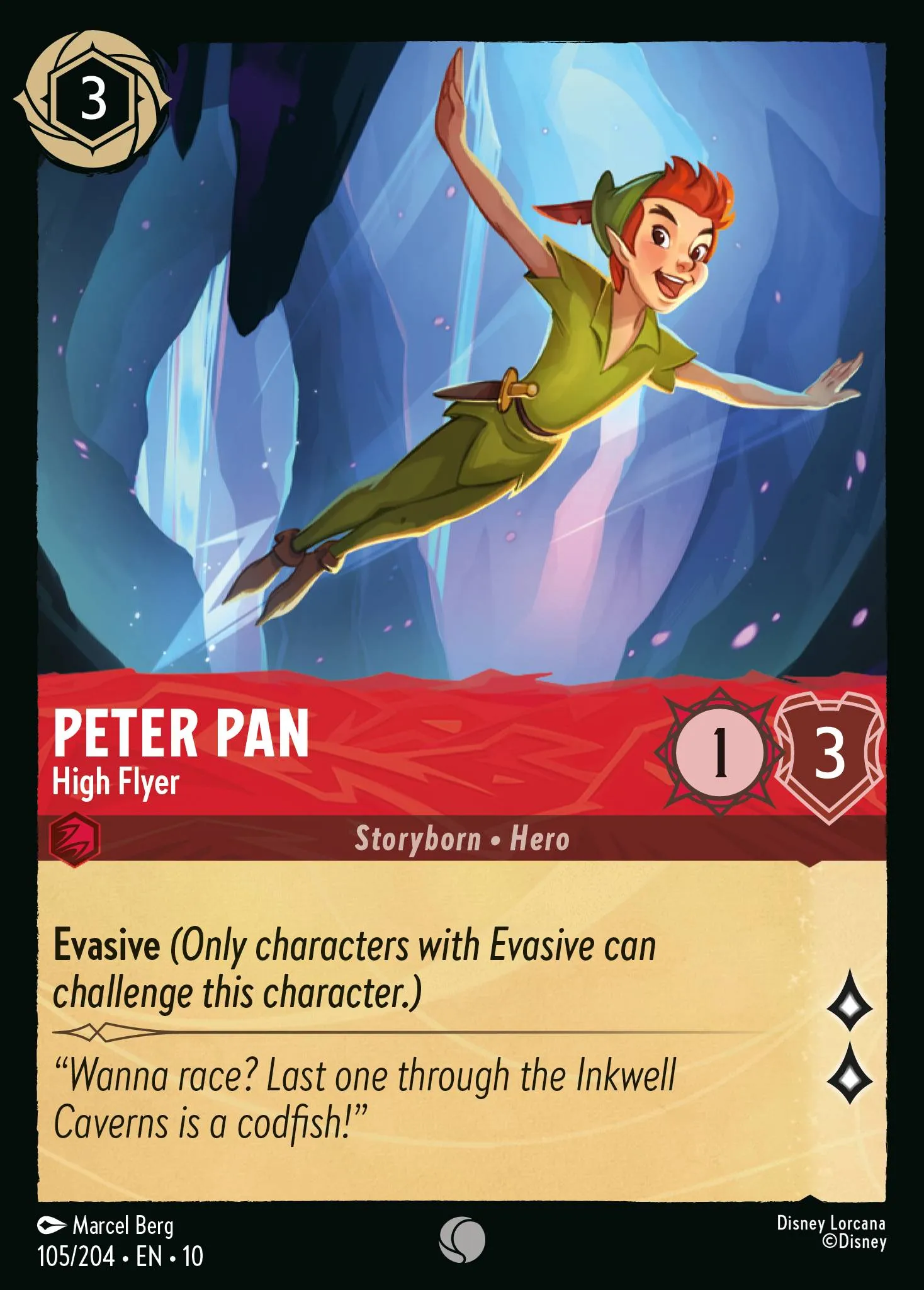 2025 Whispers in the Well Peter Pan - High Flyer #105 Common card image