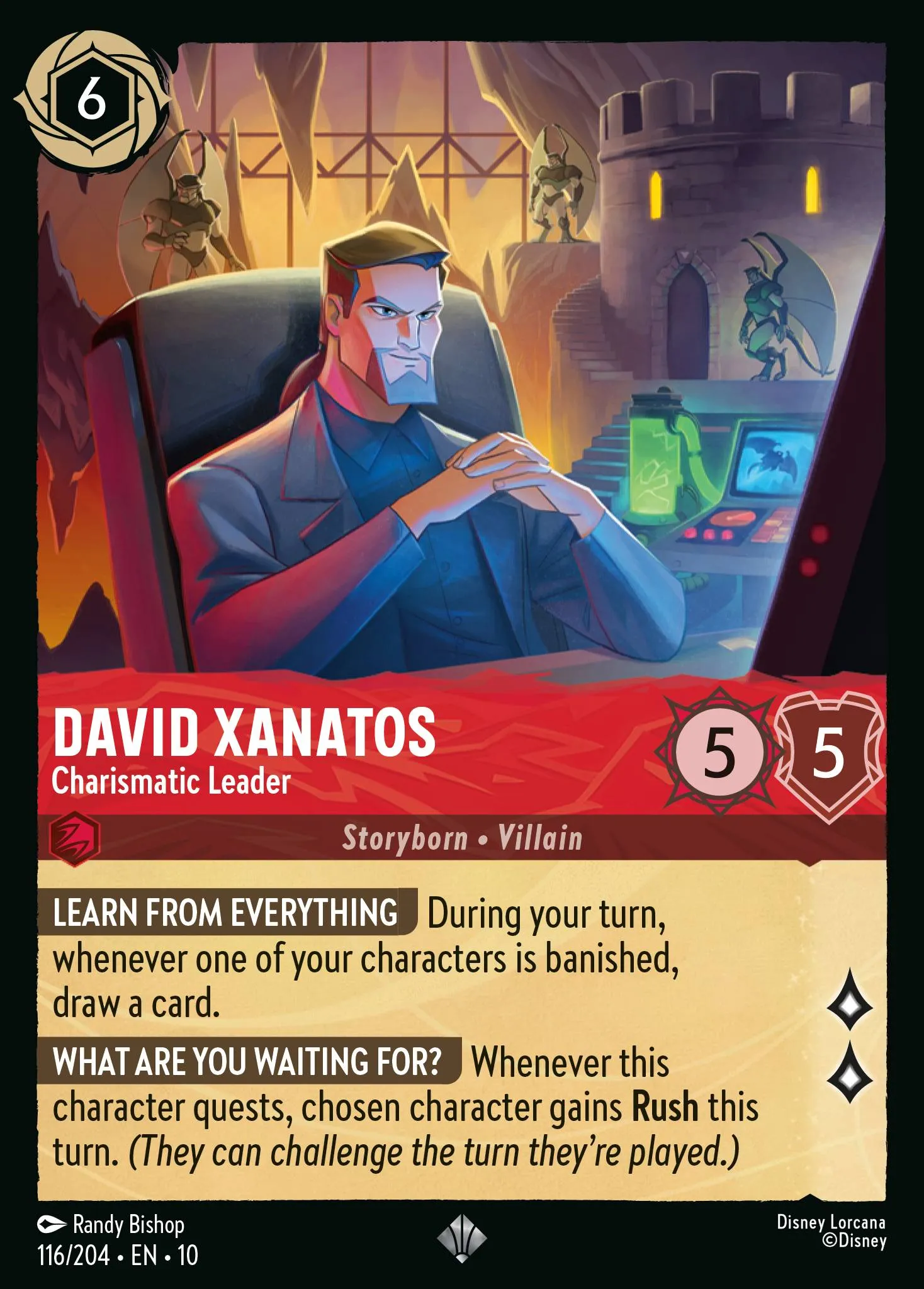2025 Whispers in the Well David Xanatos - Charismatic Leader #116 Super Rare card image