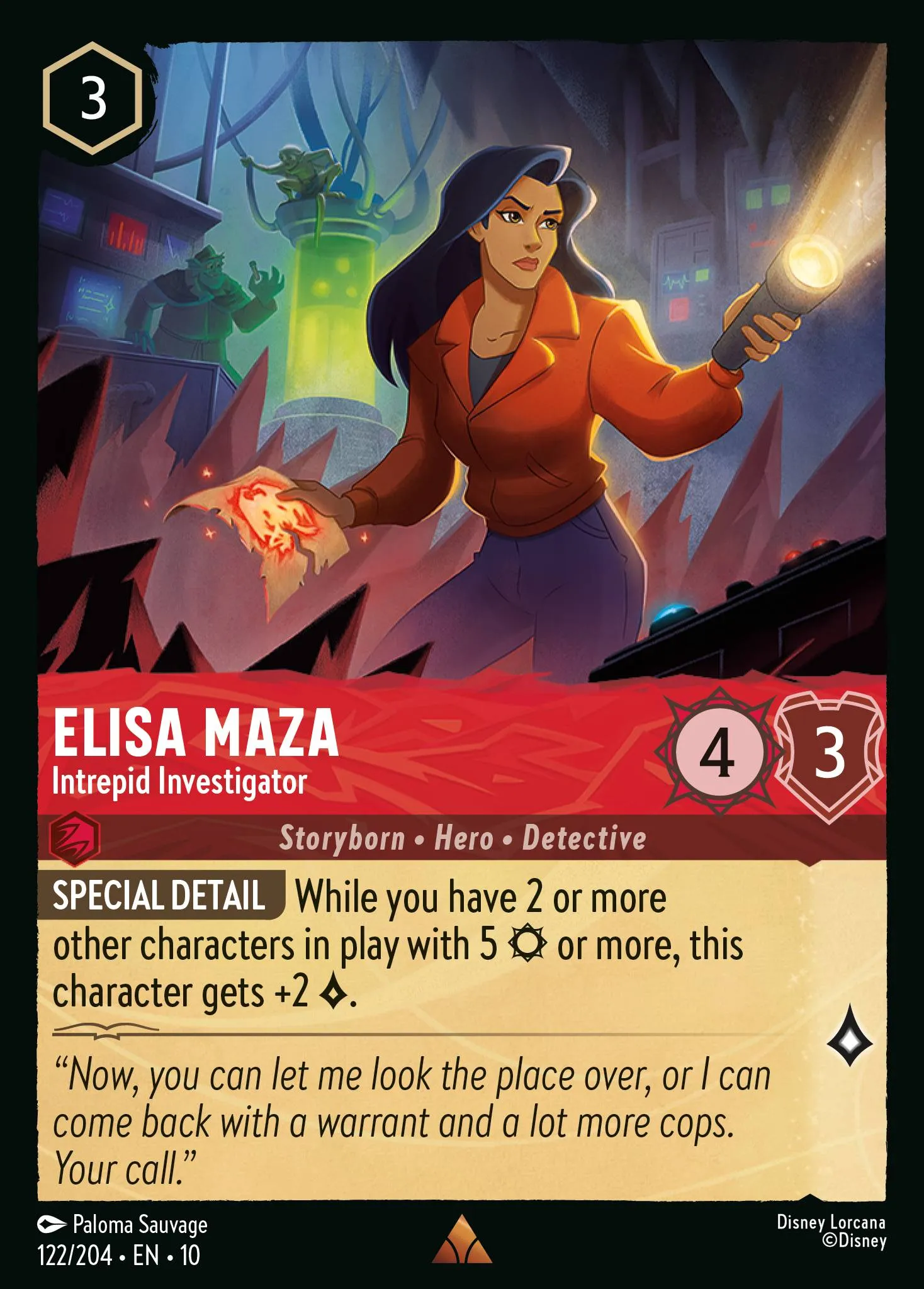 2025 Whispers in the Well Elisa Maza - Intrepid Investigator #122 Rare card image
