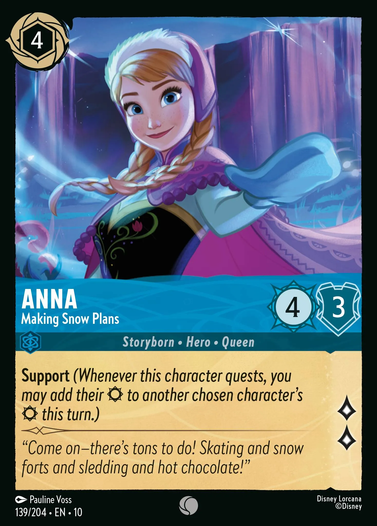 2025 Whispers in the Well Anna - Making Snow Plans #139 Common card image