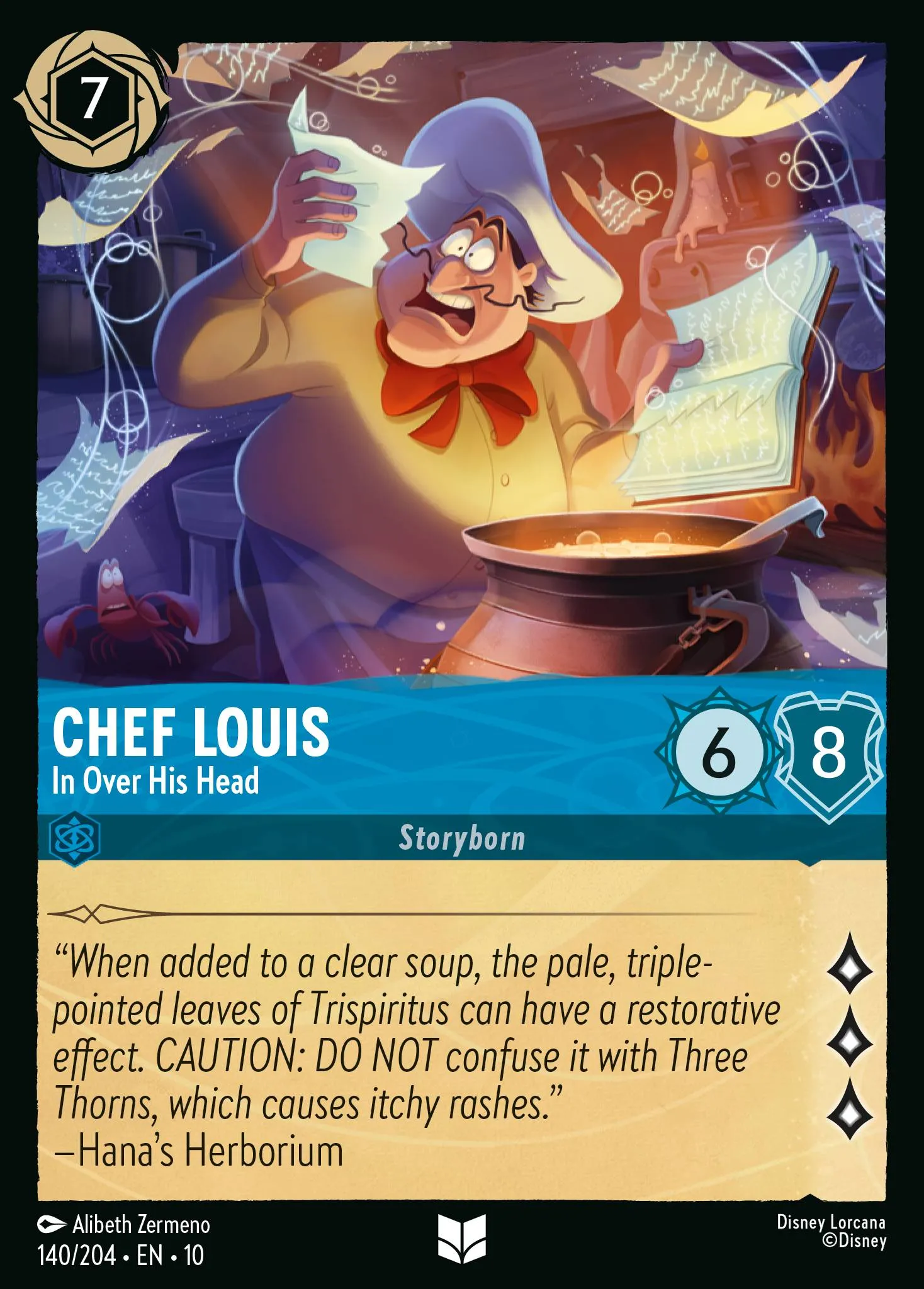 2025 Whispers in the Well Chef Louis - In Over His Head #140 Uncommon card image