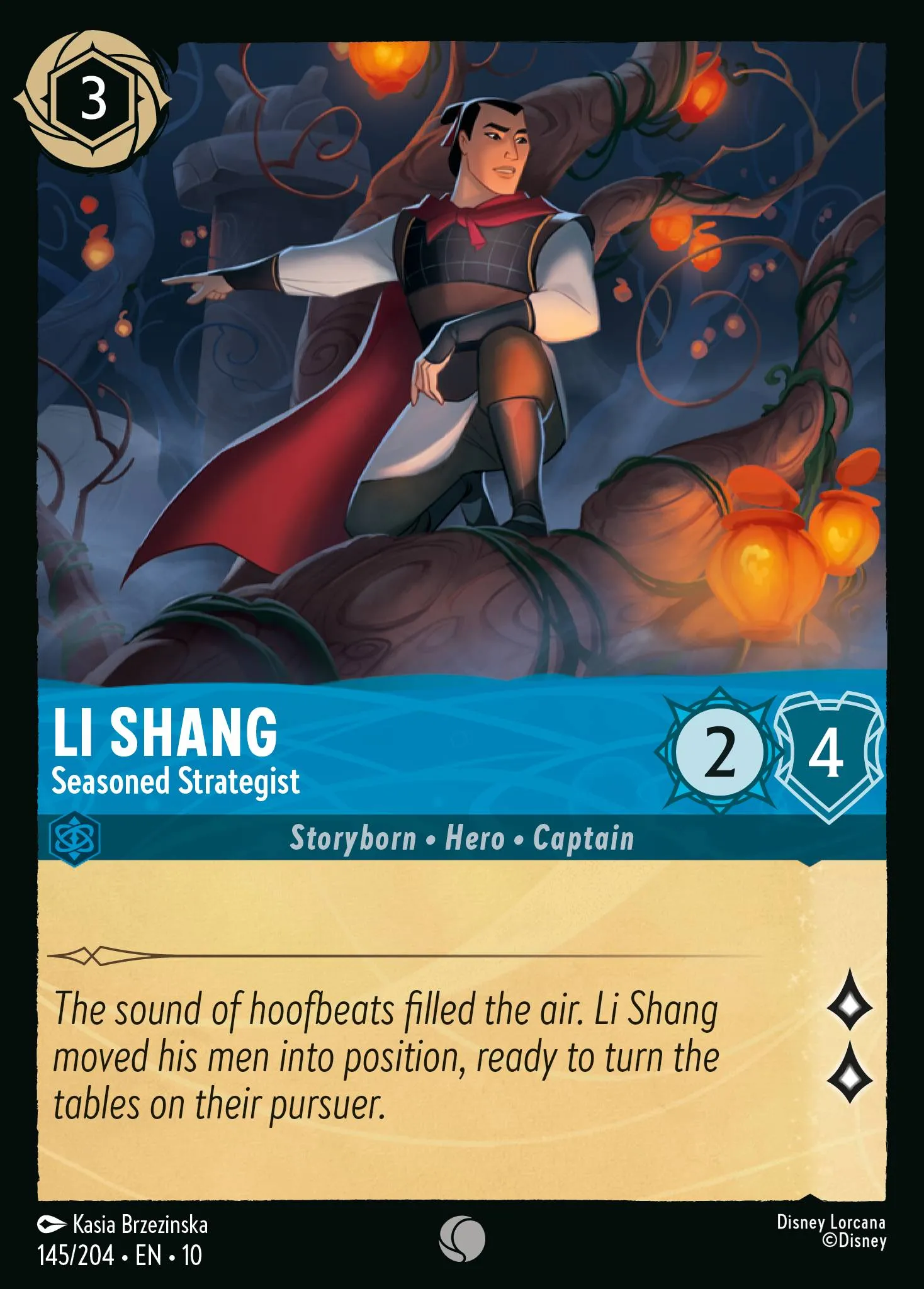 2025 Whispers in the Well Li Shang - Seasoned Strategist #145 Common card image