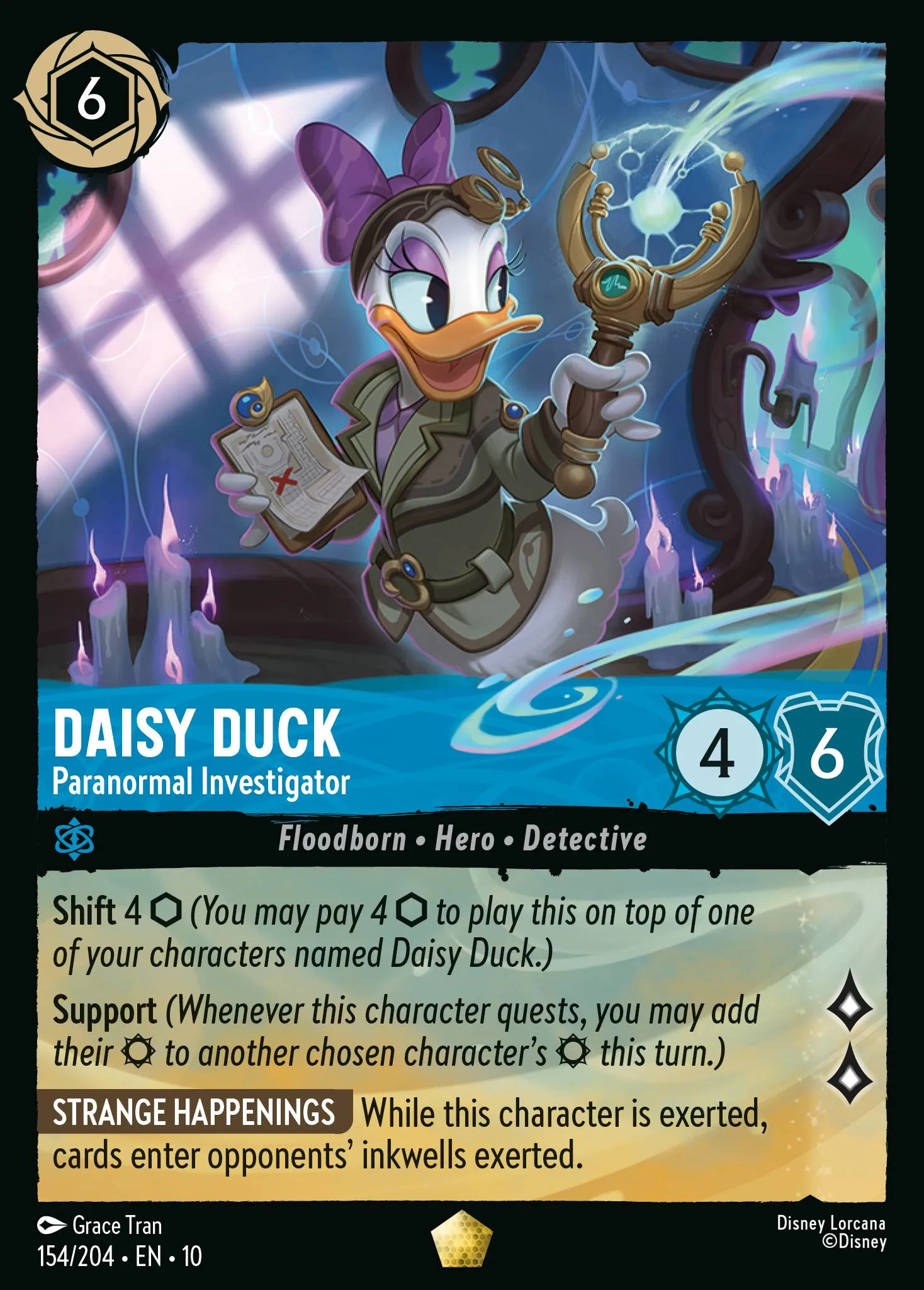 2025 Whispers in the Well Daisy Duck - Paranormal Investigator #154 Legendary card image