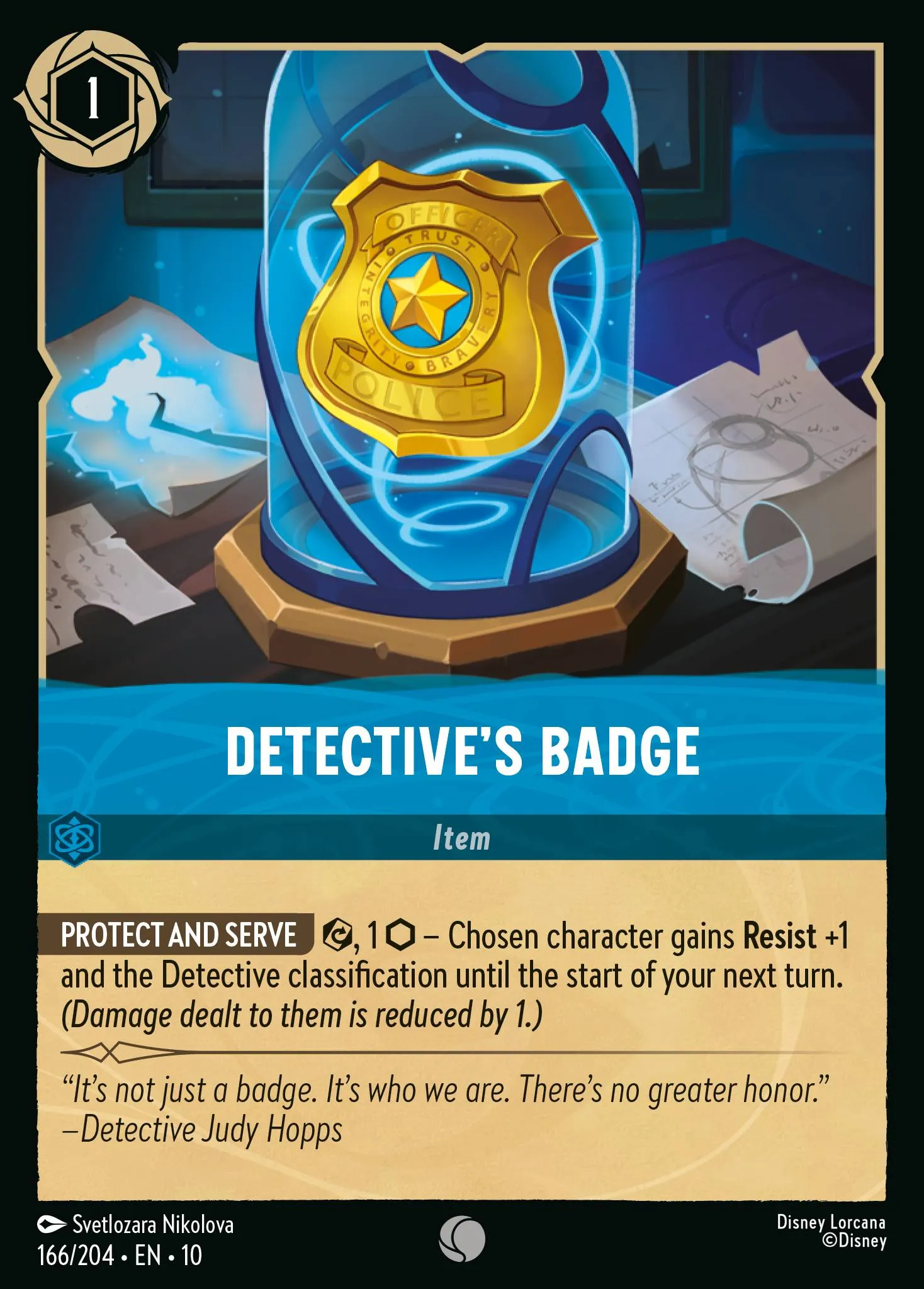 2025 Whispers in the Well Detective's Badge #166 Common card image