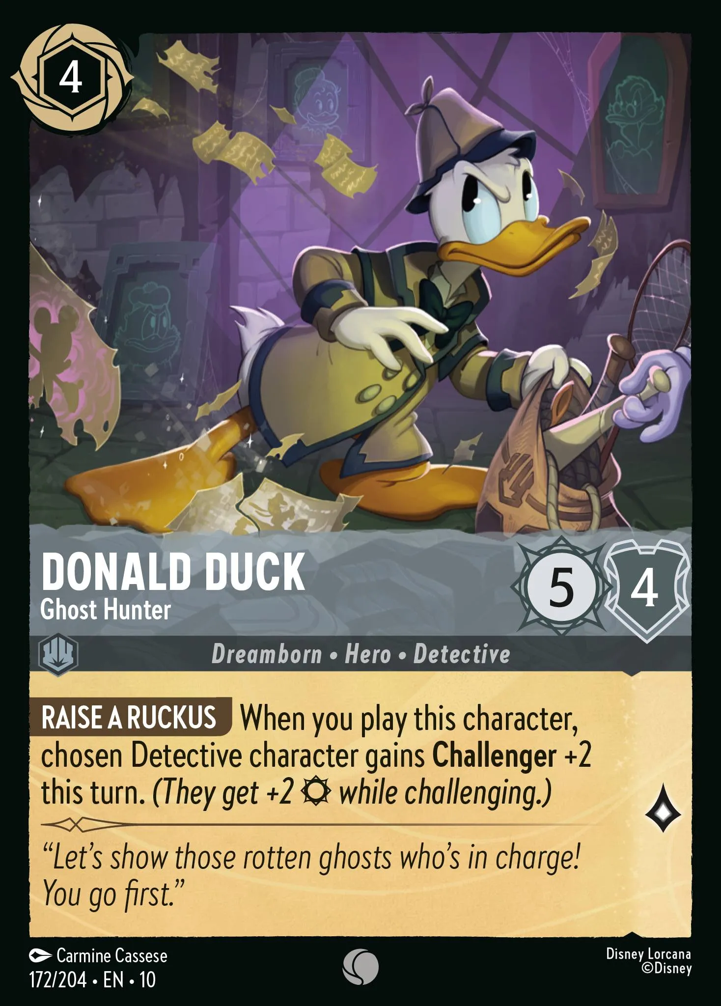 2025 Whispers in the Well Donald Duck - Ghost Hunter #172 Common card image