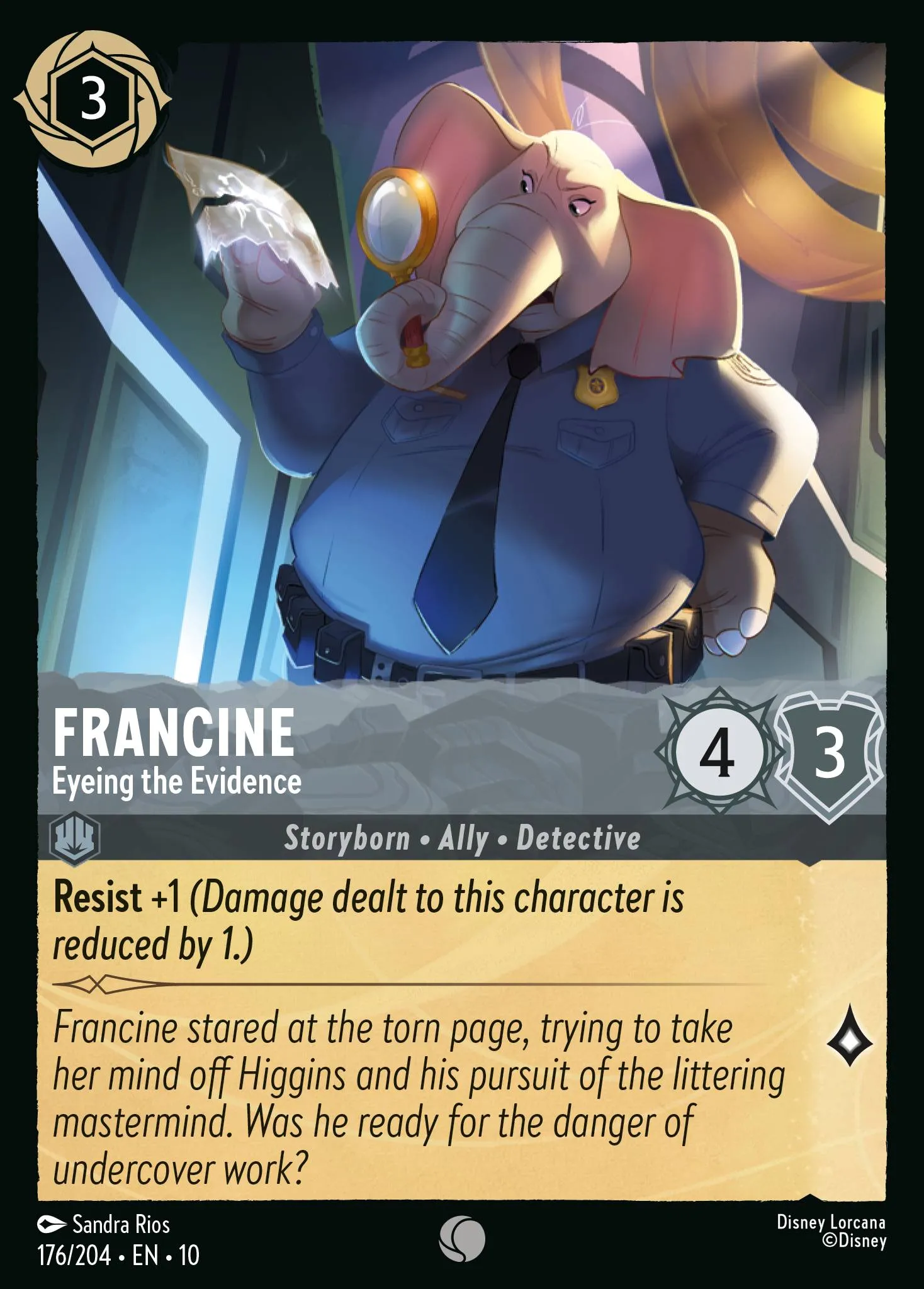 2025 Whispers in the Well Francine - Eyeing the Evidence #176 Common card image