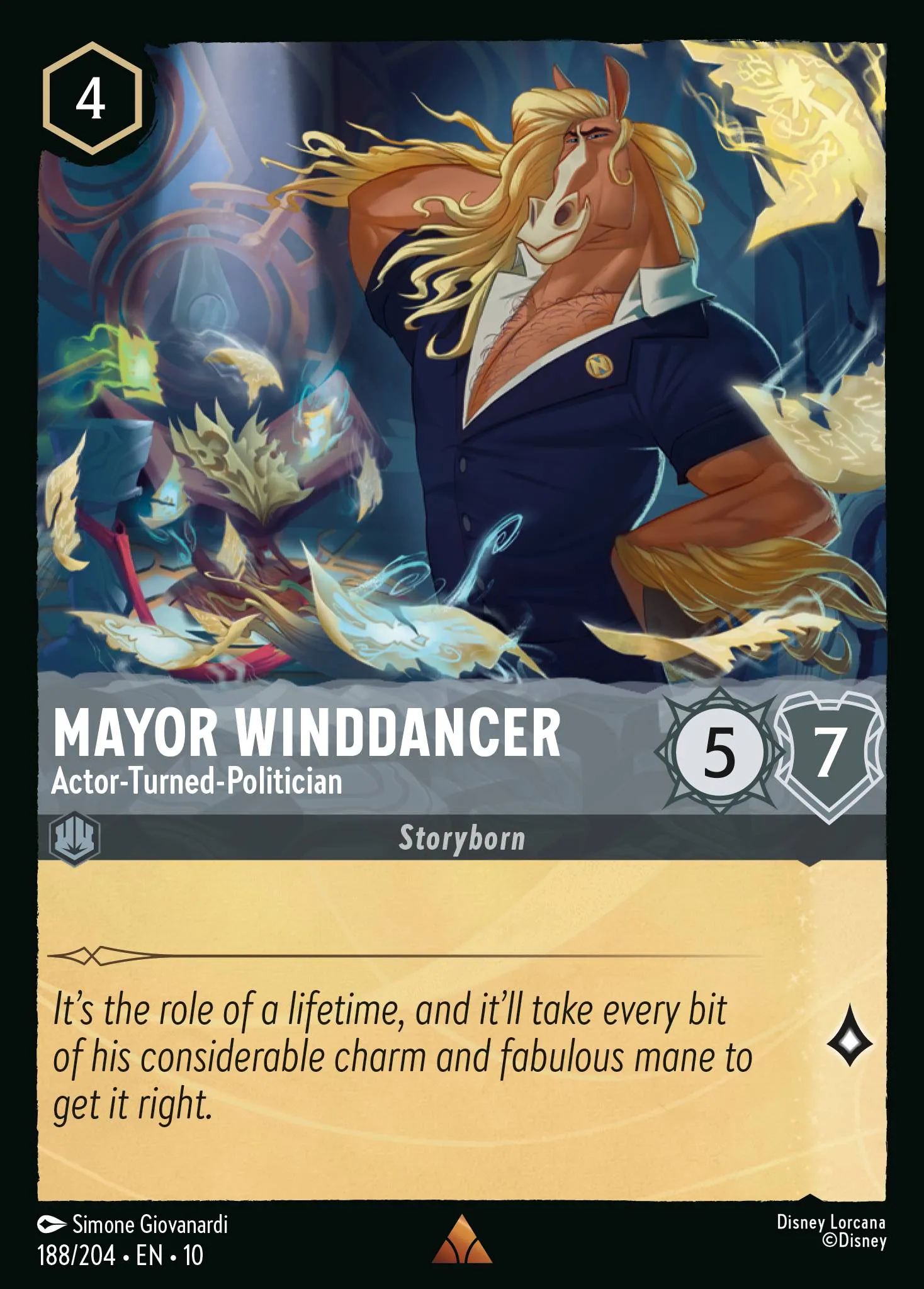 2025 Whispers in the Well Mayor Winddancer - Actor-Turned-Politician #188 Rare card image
