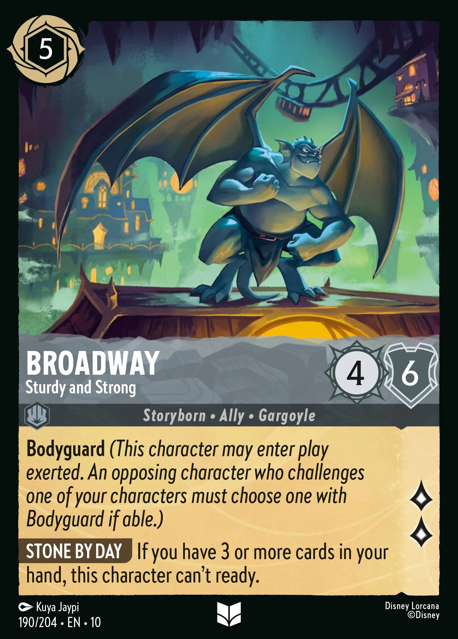 2025 Whispers in the Well Broadway - Sturdy and Strong #190 Uncommon card image