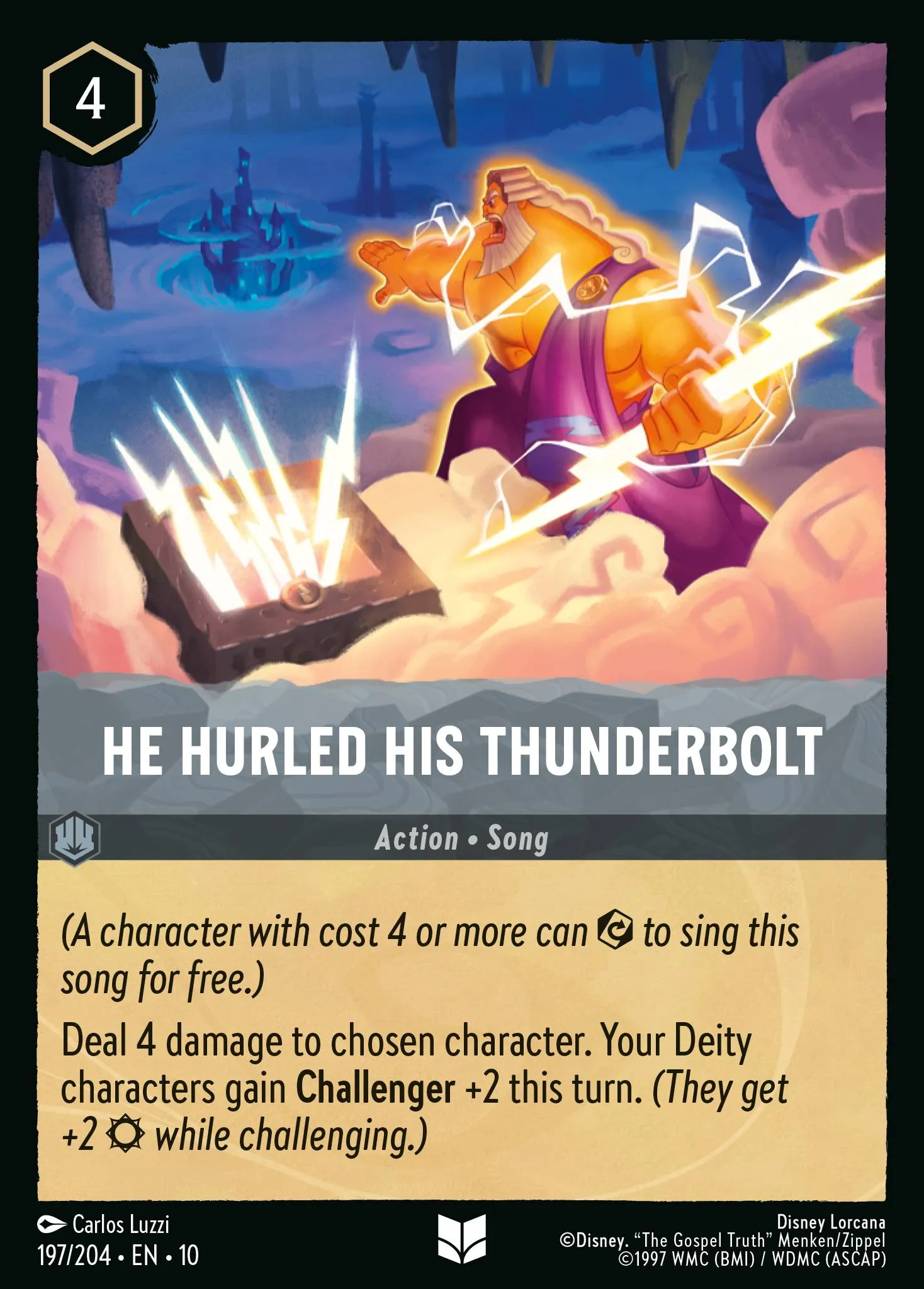 2025 Whispers in the Well He Hurled His Thunderbolt #197 Uncommon card image
