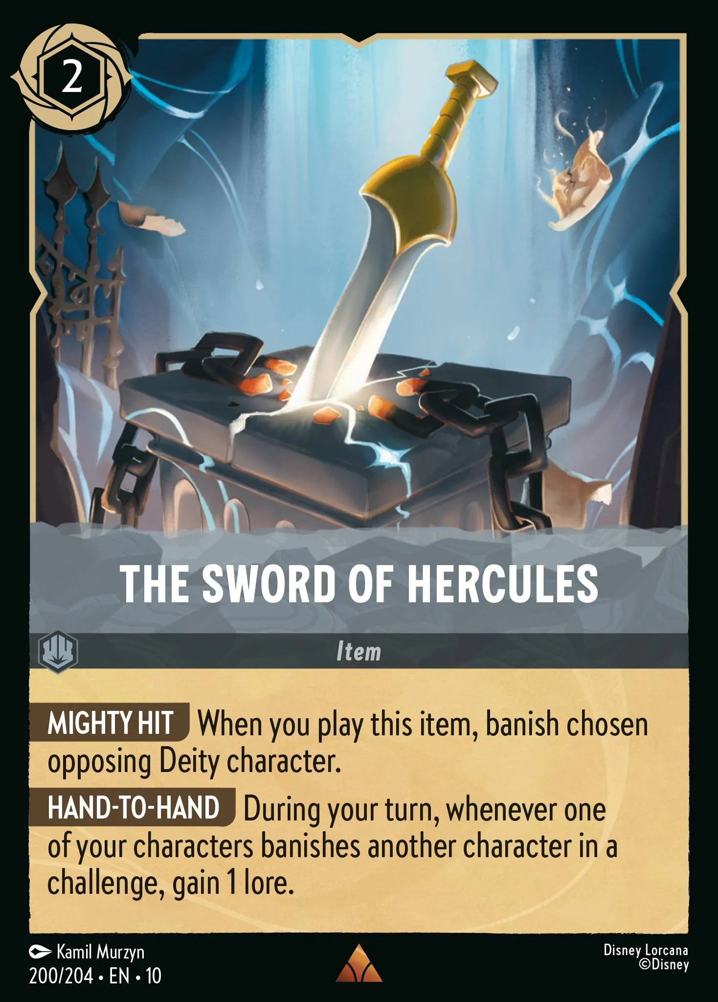 2025 Whispers in the Well The Sword of Hercules #200 Rare card image