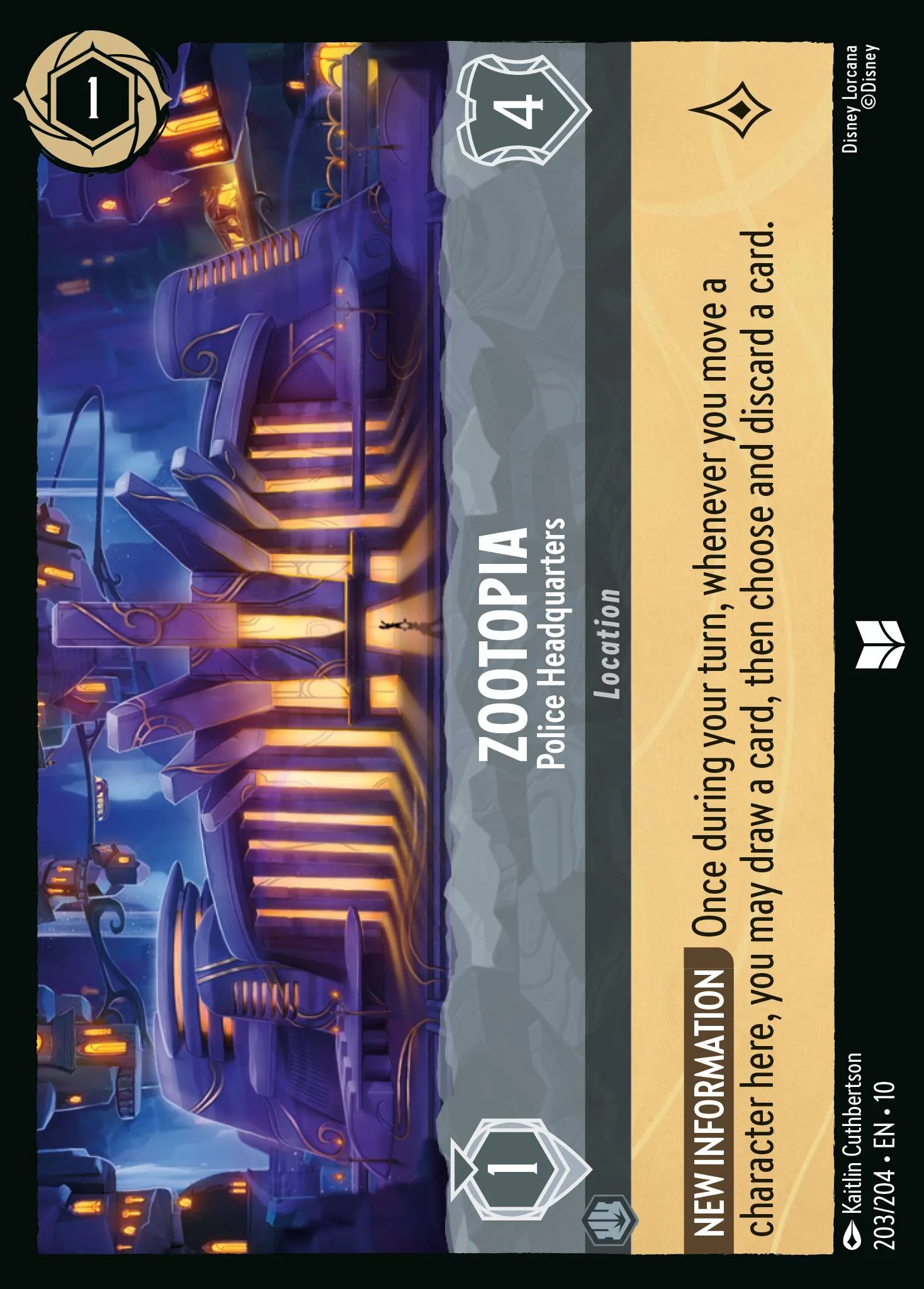 2025 Whispers in the Well Zootopia - Police Headquarters #203 Uncommon card image