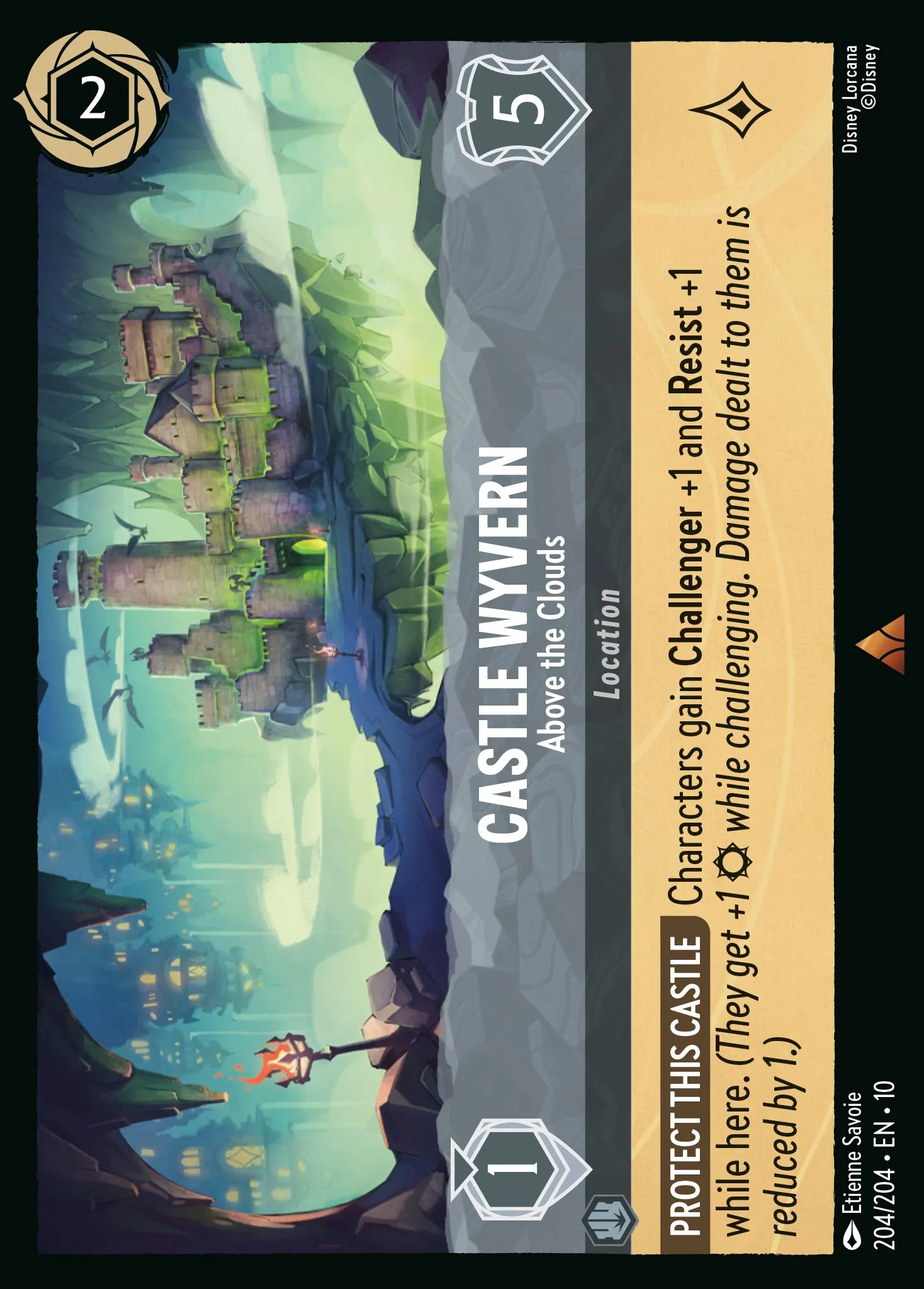 2025 Whispers in the Well Castle Wyvern - Above the Clouds #204 Rare card image
