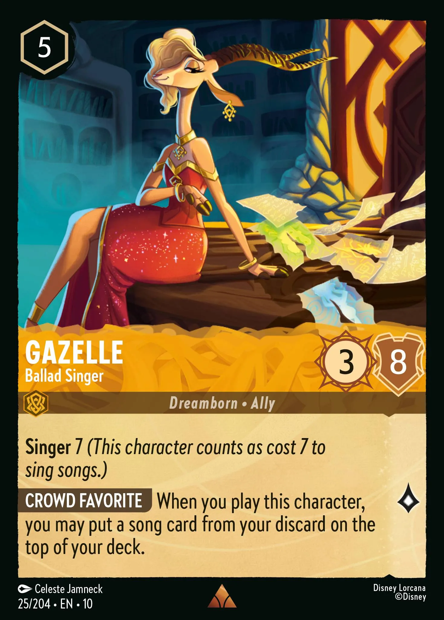 2025 Whispers in the Well Gazelle - Ballad Singer Rare #25 Rare card image