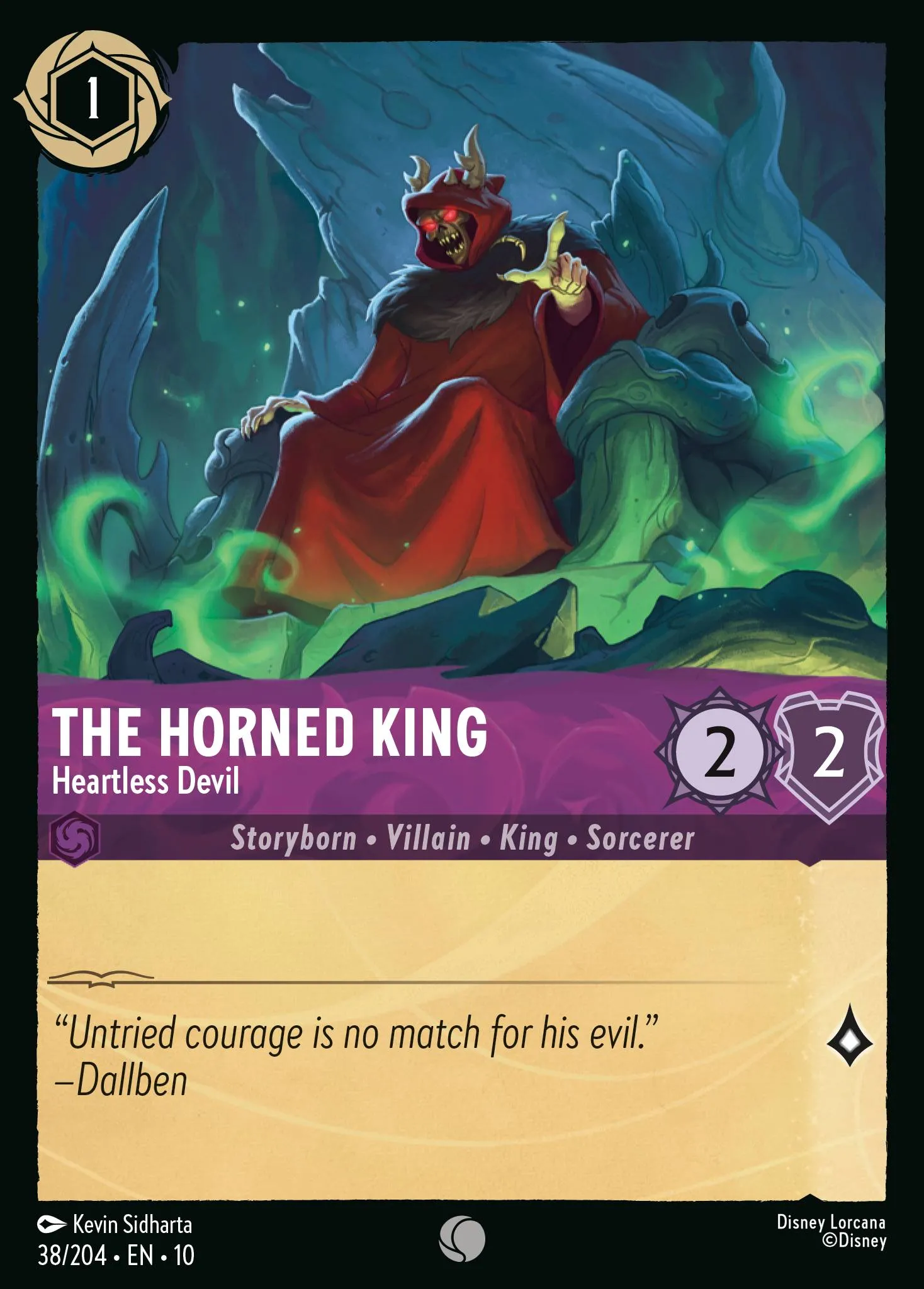 2025 Whispers in the Well The Horned King - Heartless Devil #38 Common card image