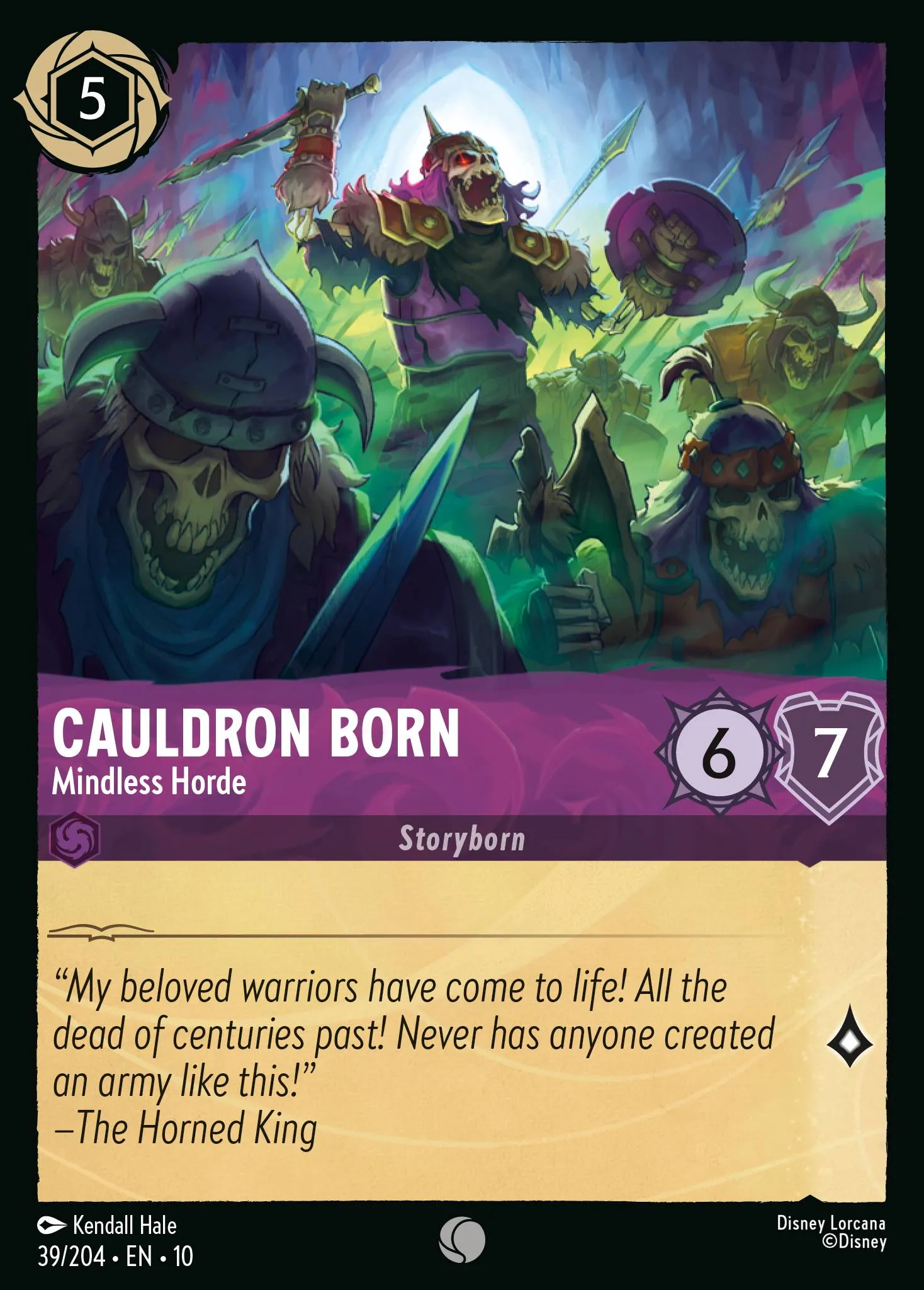 2025 Whispers in the Well Cauldron Born - Mindless Horde #39 Common card image