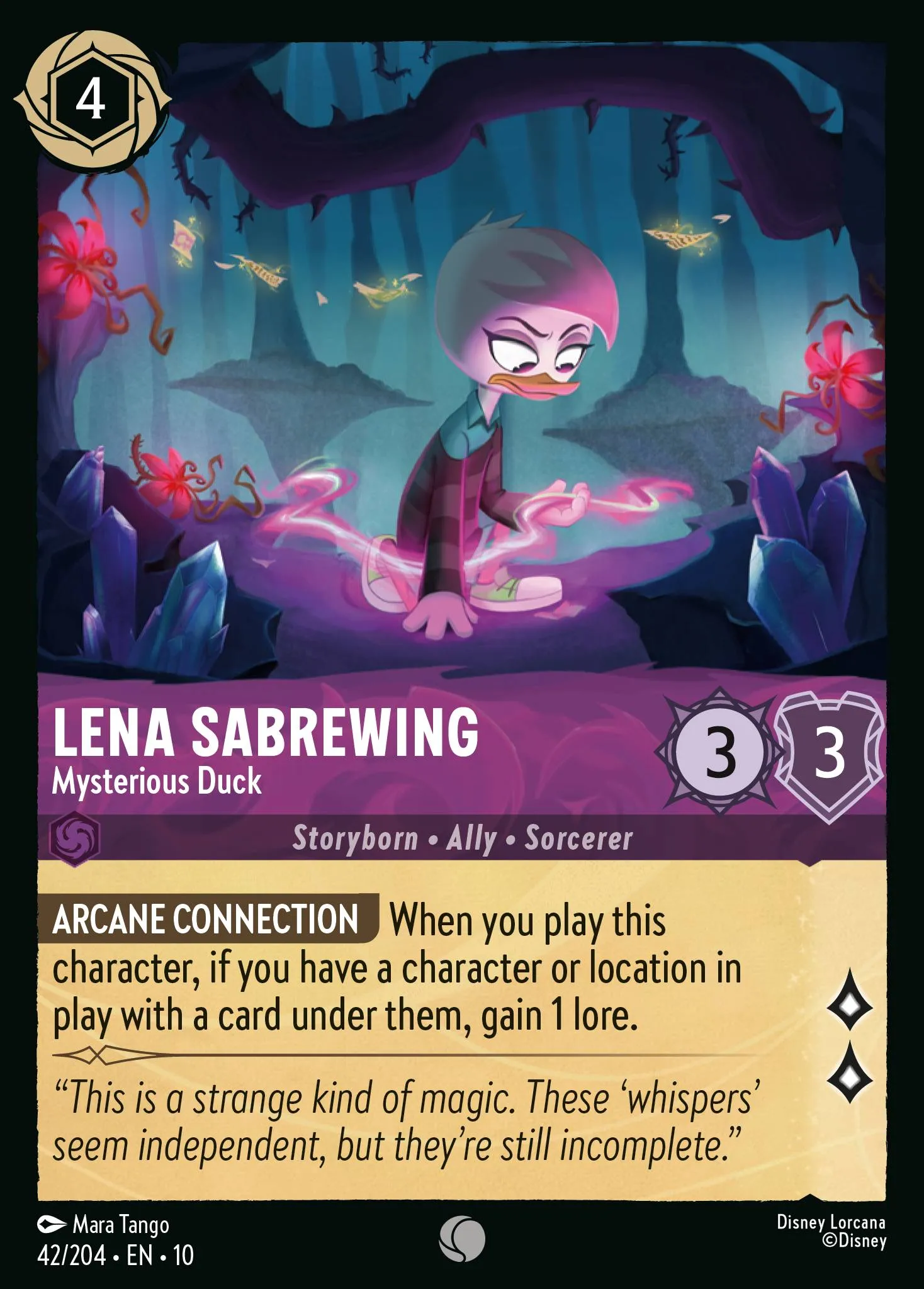 2025 Whispers in the Well Lena Sabrewing - Mysterious Duck #42 Common card image