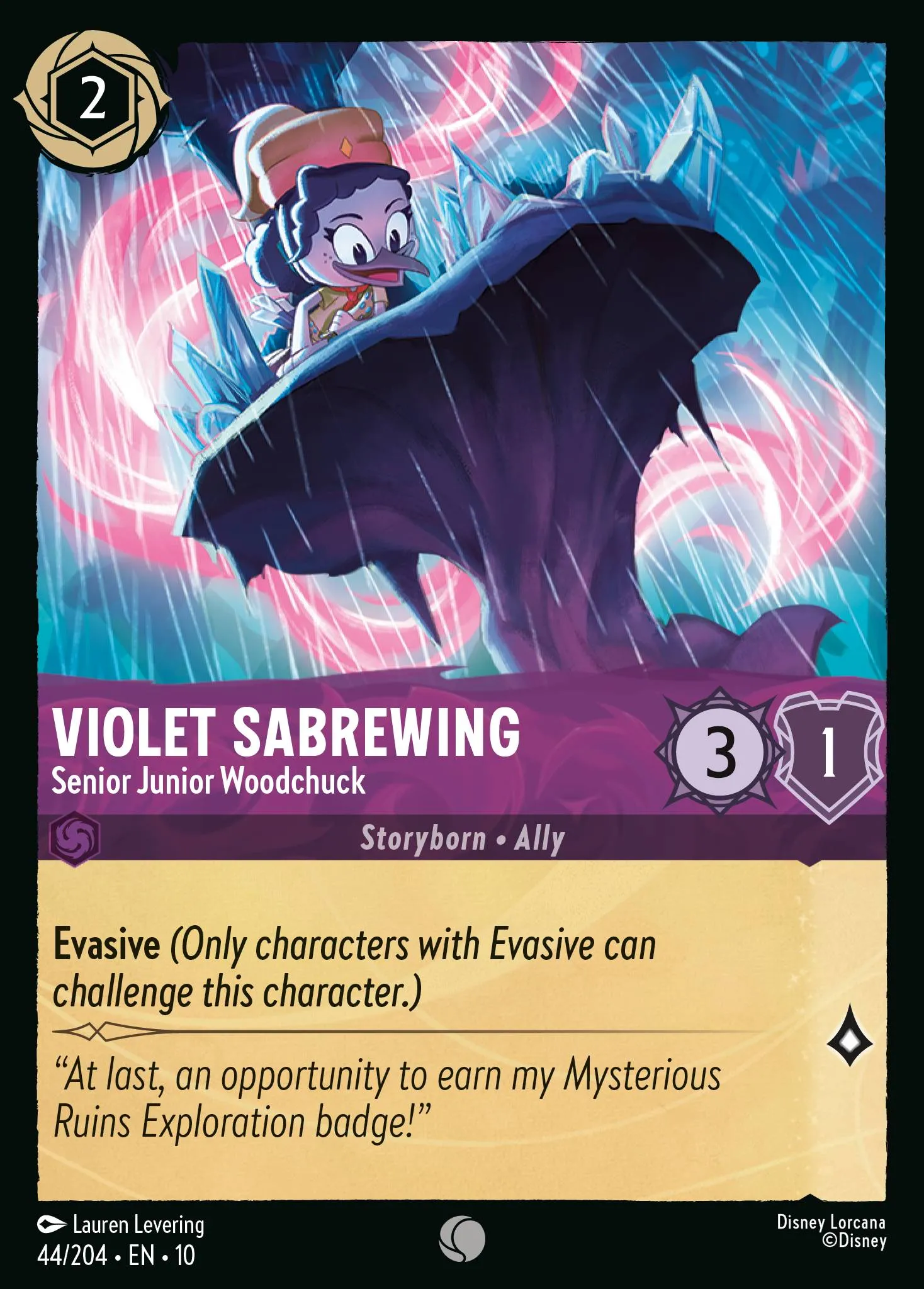 2025 Whispers in the Well Violet Sabrewing - Senior Junior Woodchuck #44 Common card image