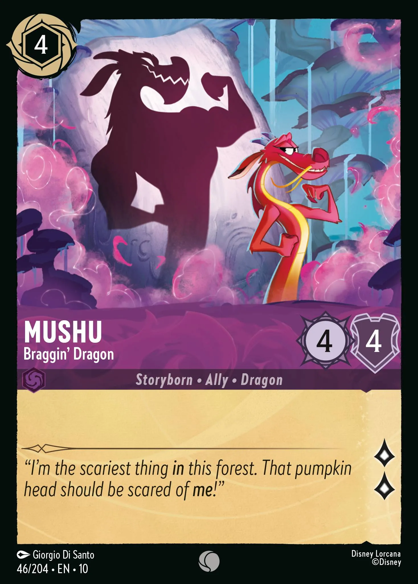 2025 Whispers in the Well Mushu - Braggin' Dragon #46 Common card image