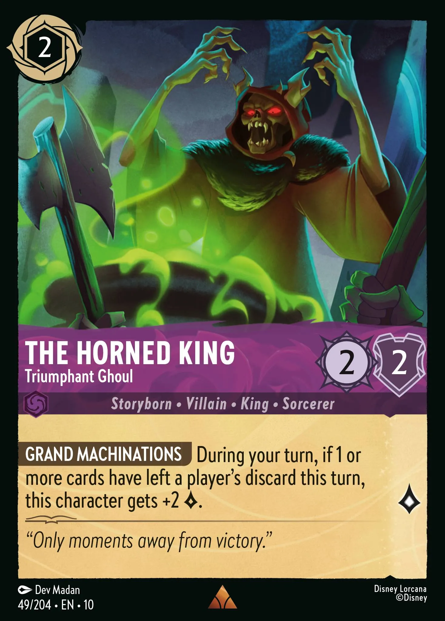 2025 Whispers in the Well The Horned King - Triumphant Ghoul #49 Rare card image