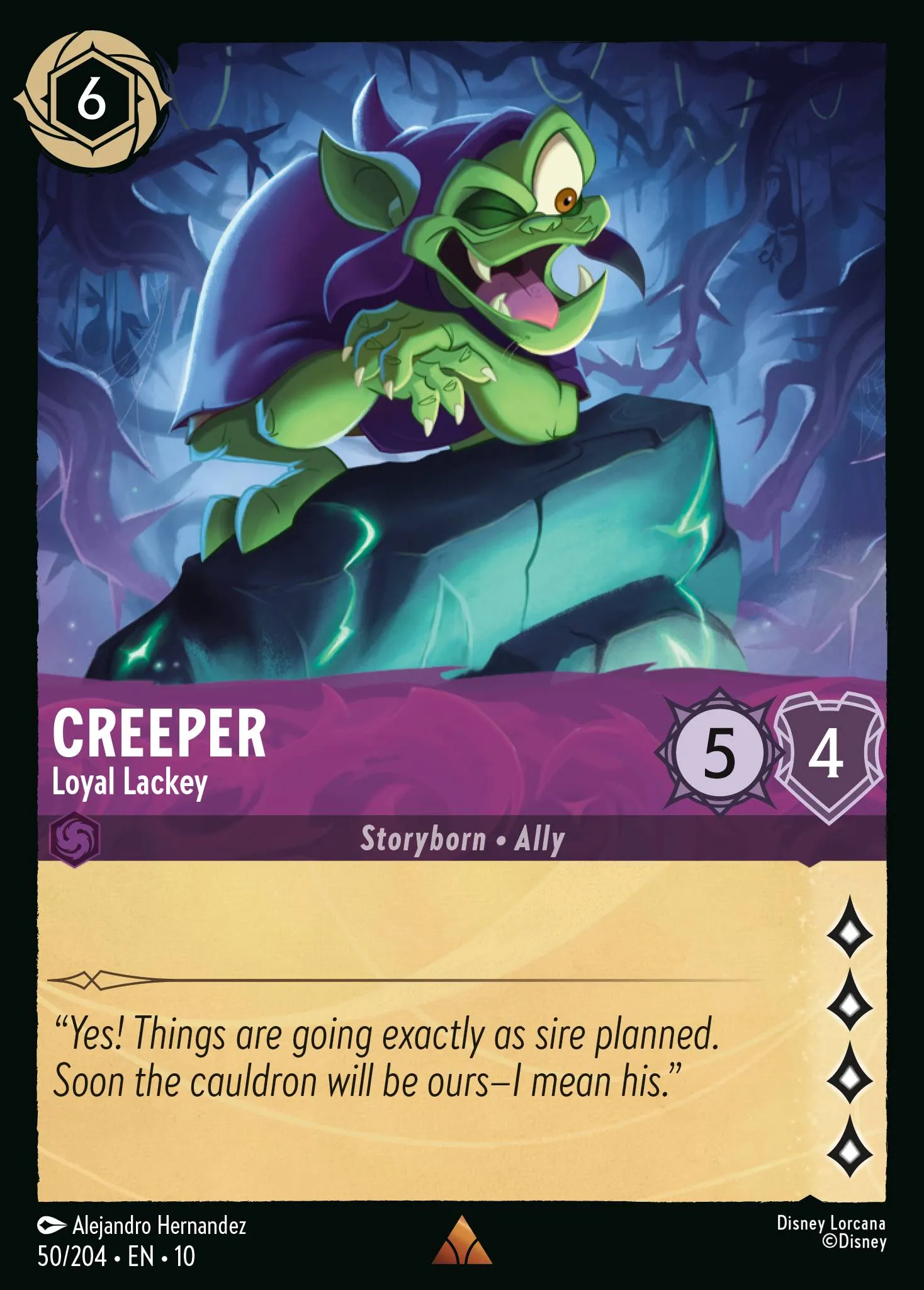 2025 Whispers in the Well Creeper - Loyal Lackey #50 Rare card image