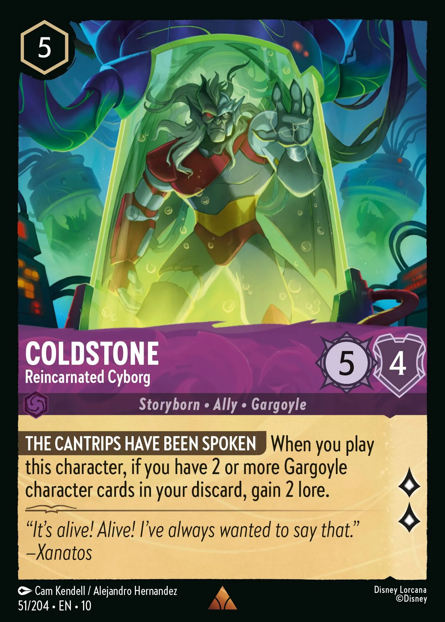 2025 Whispers in the Well Coldstone - Reincarnated Cyborg #51 Rare card image
