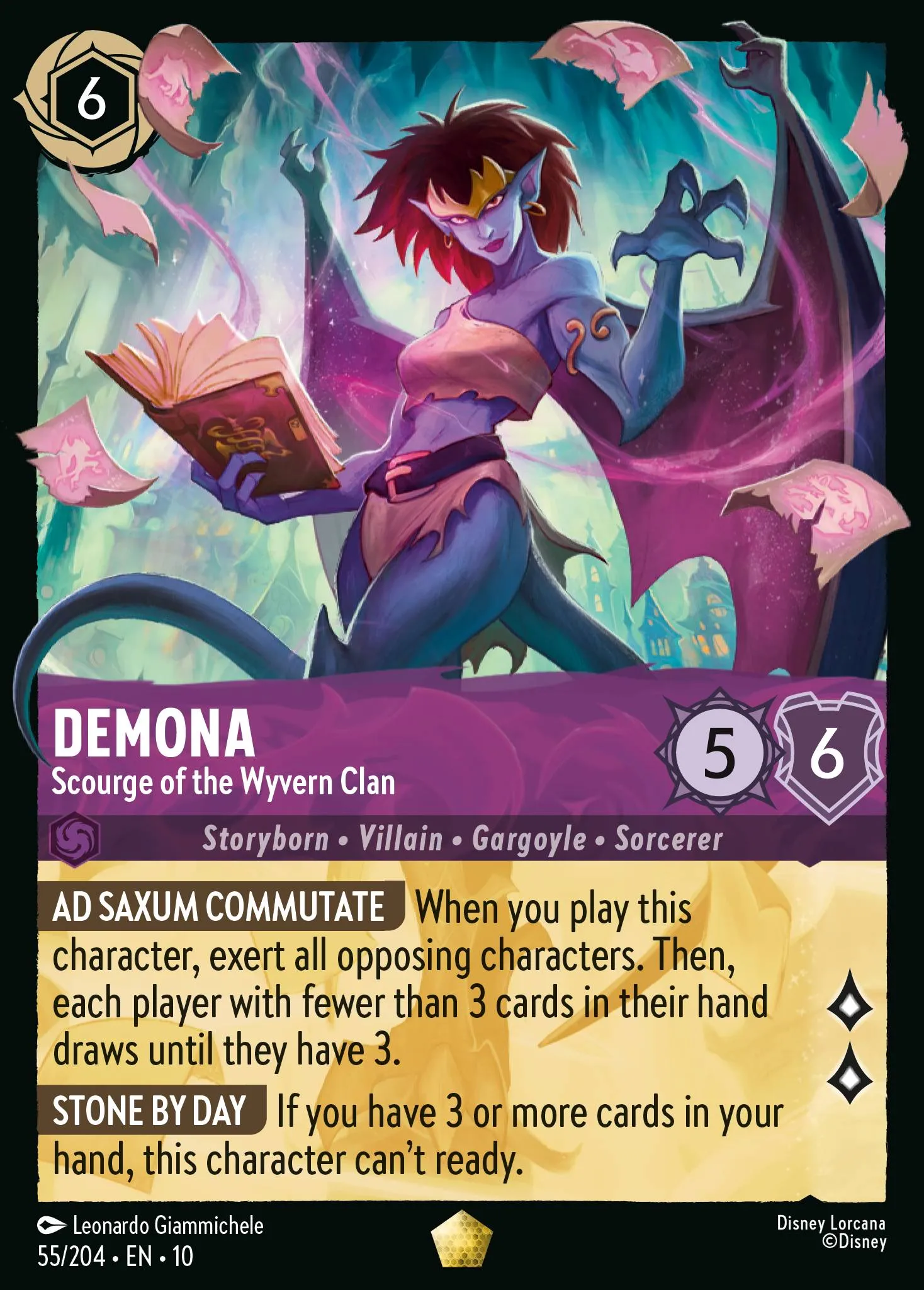 2025 Whispers in the Well Demona - Scourge of the Wyvern Clan #55 Legendary card image