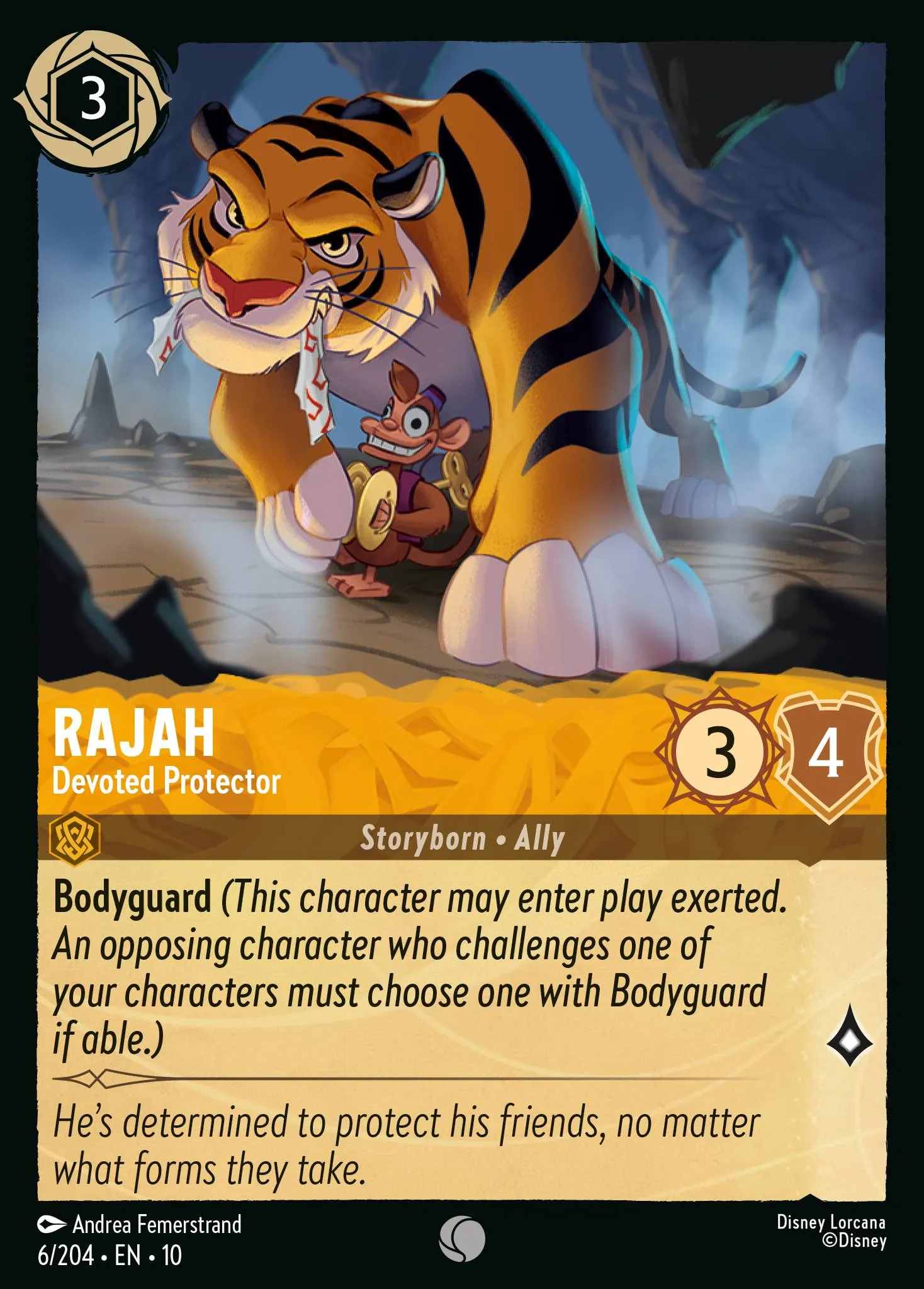 2025 Whispers in the Well Rajah - Devoted Protector Common #6 Common card image