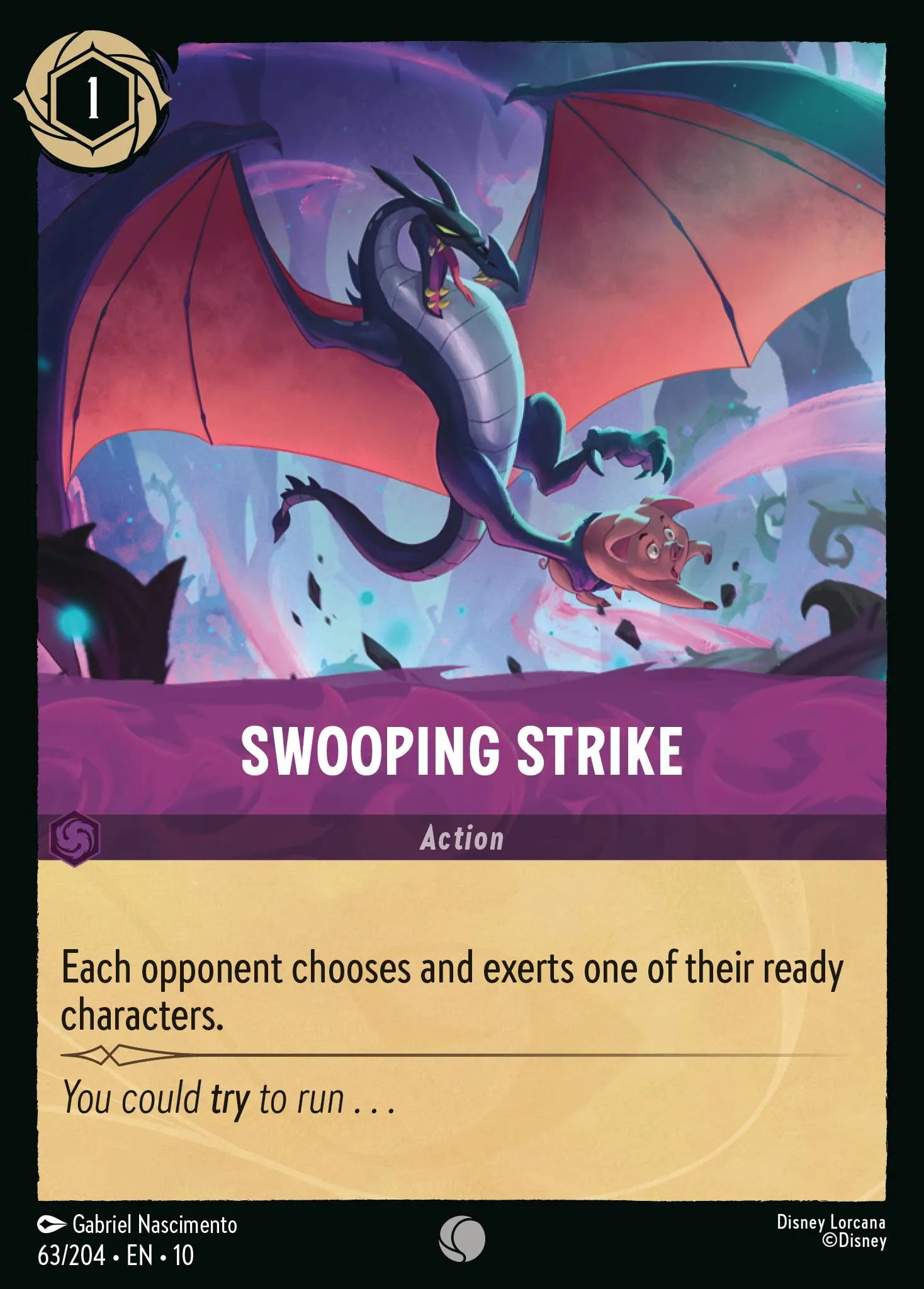 2025 Whispers in the Well Swooping Strike #63 Common card image