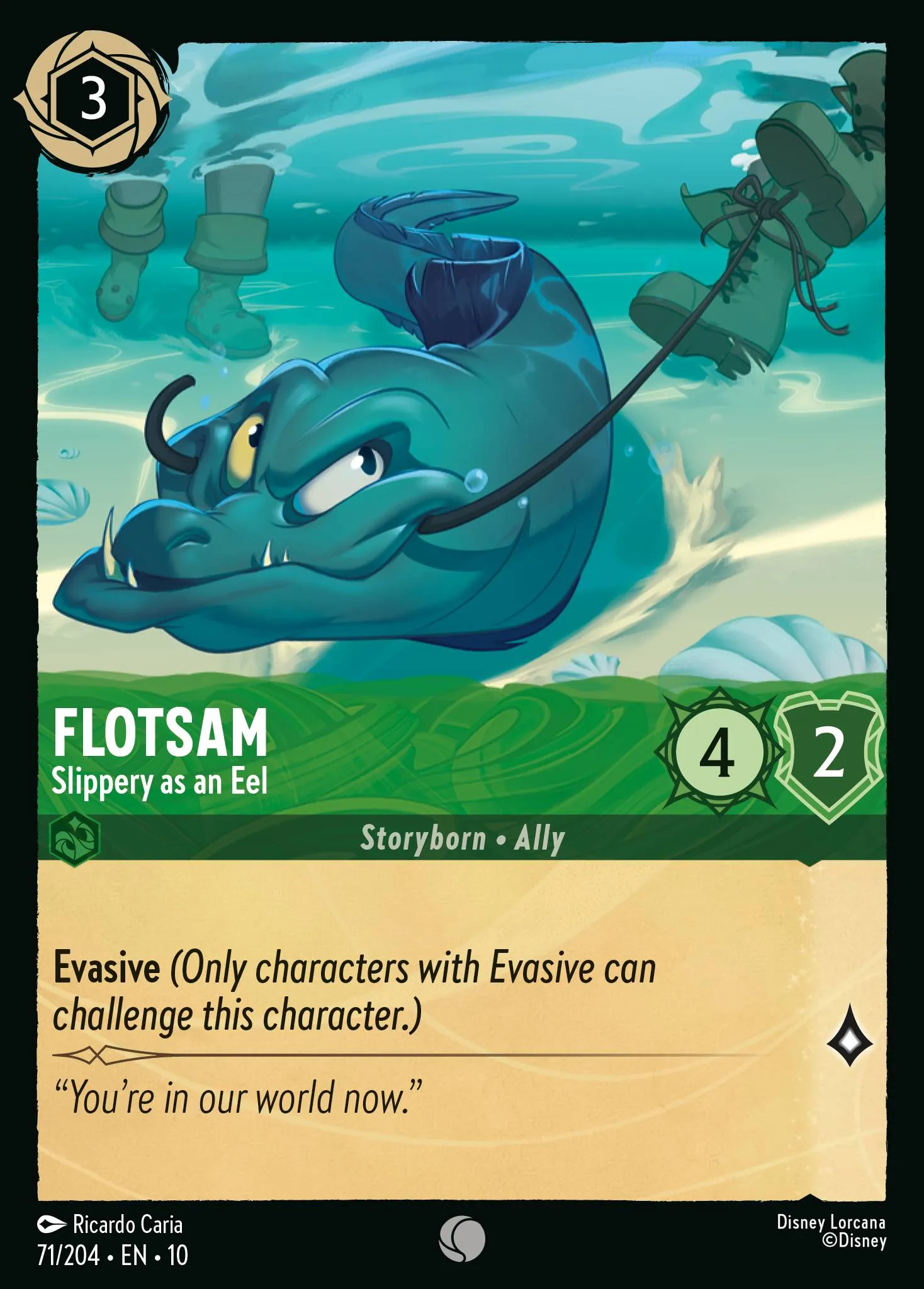 2025 Whispers in the Well Flotsam - Slippery as an Eel #71 Common card image