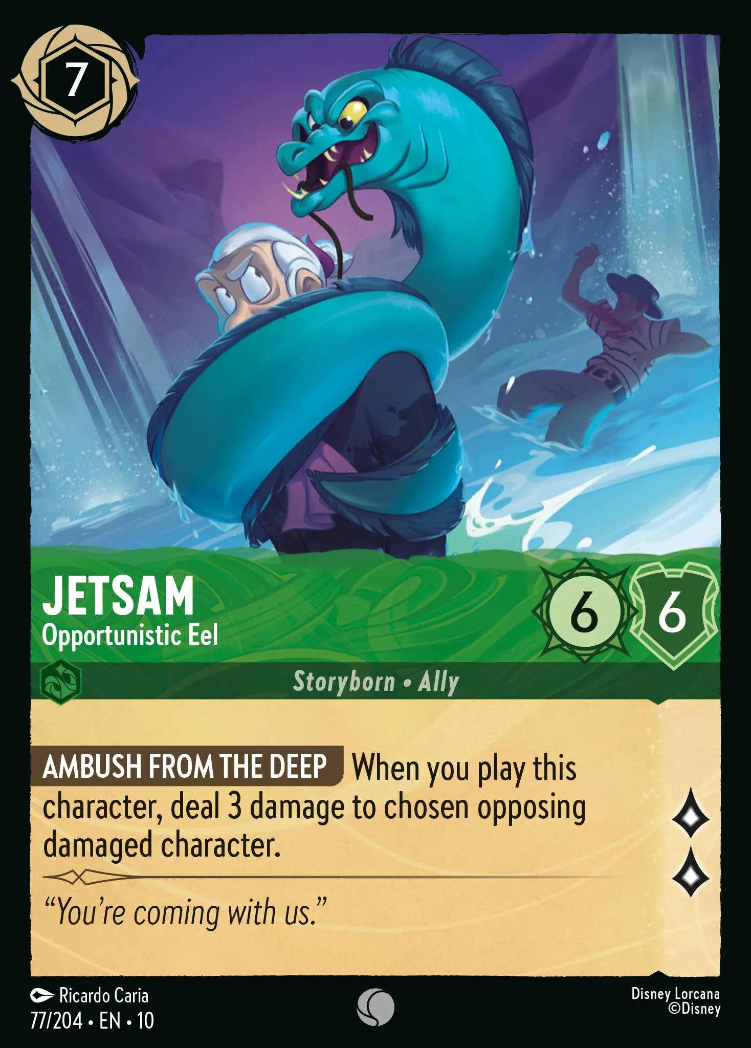 2025 Whispers in the Well Jetsam - Opportunistic Eel #77 Common card image
