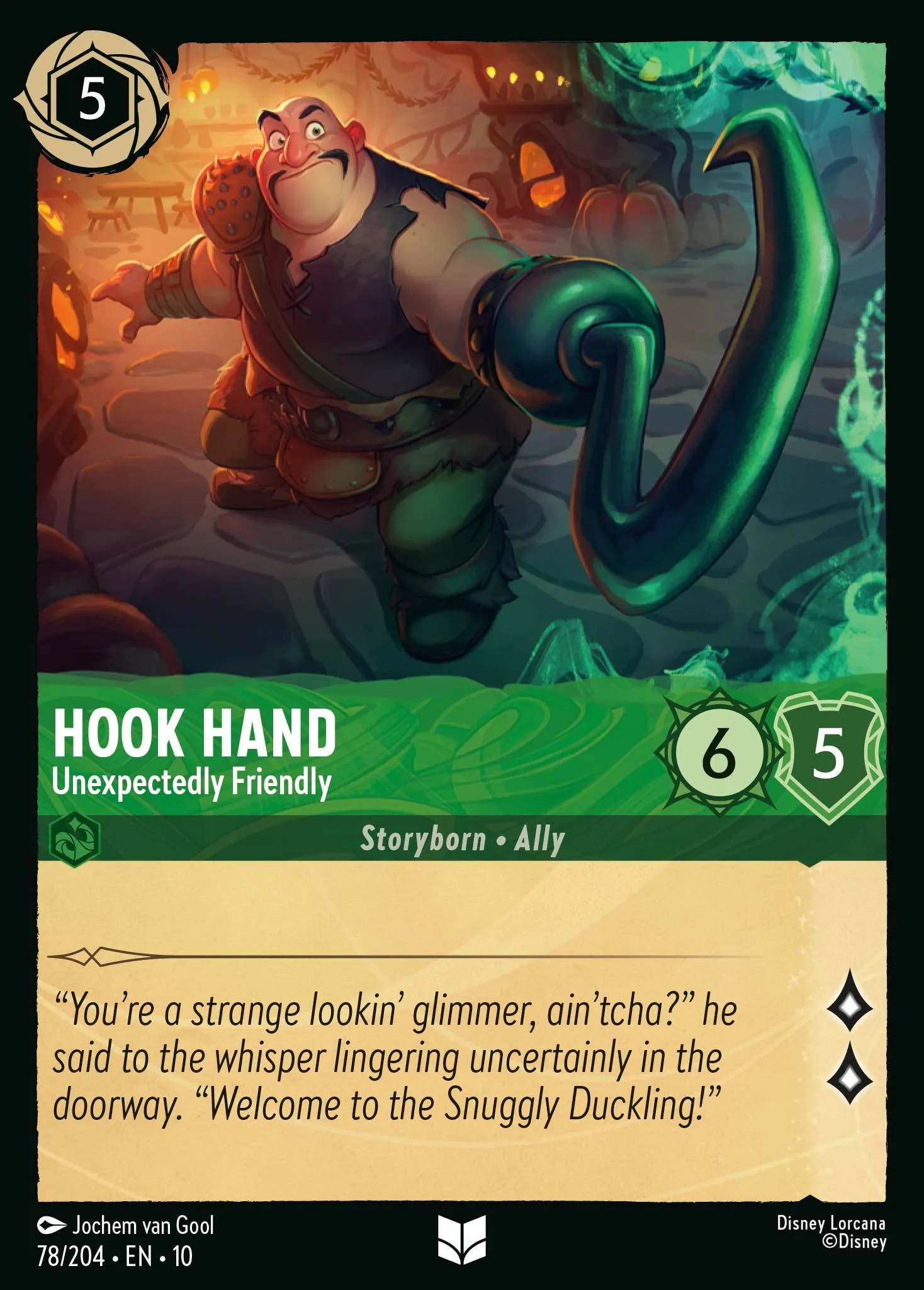 2025 Whispers in the Well Hook Hand - Unexpectedly Friendly #78 Uncommon card image