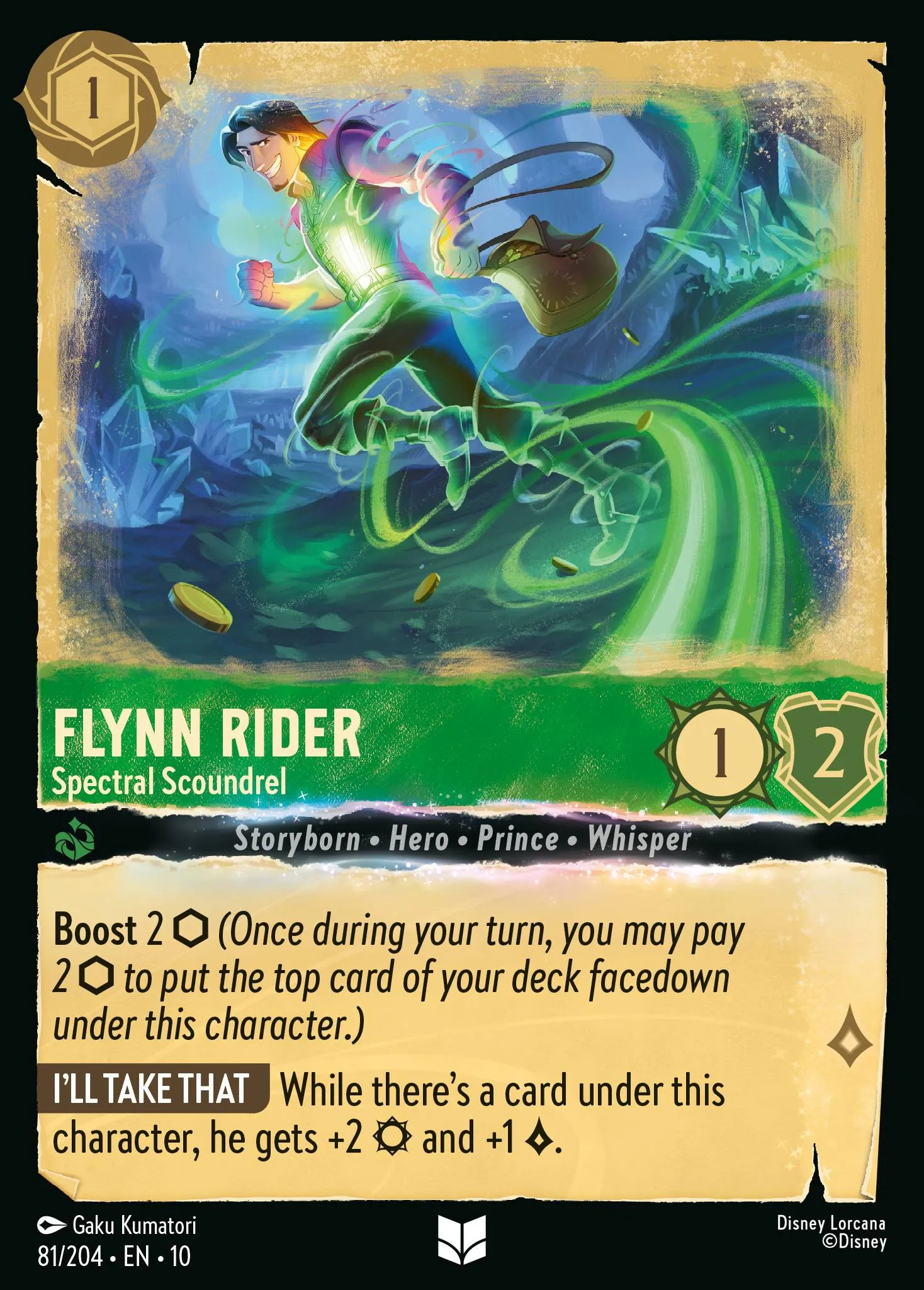 2025 Whispers in the Well Flynn Rider - Spectral Scoundrel #81 Uncommon card image