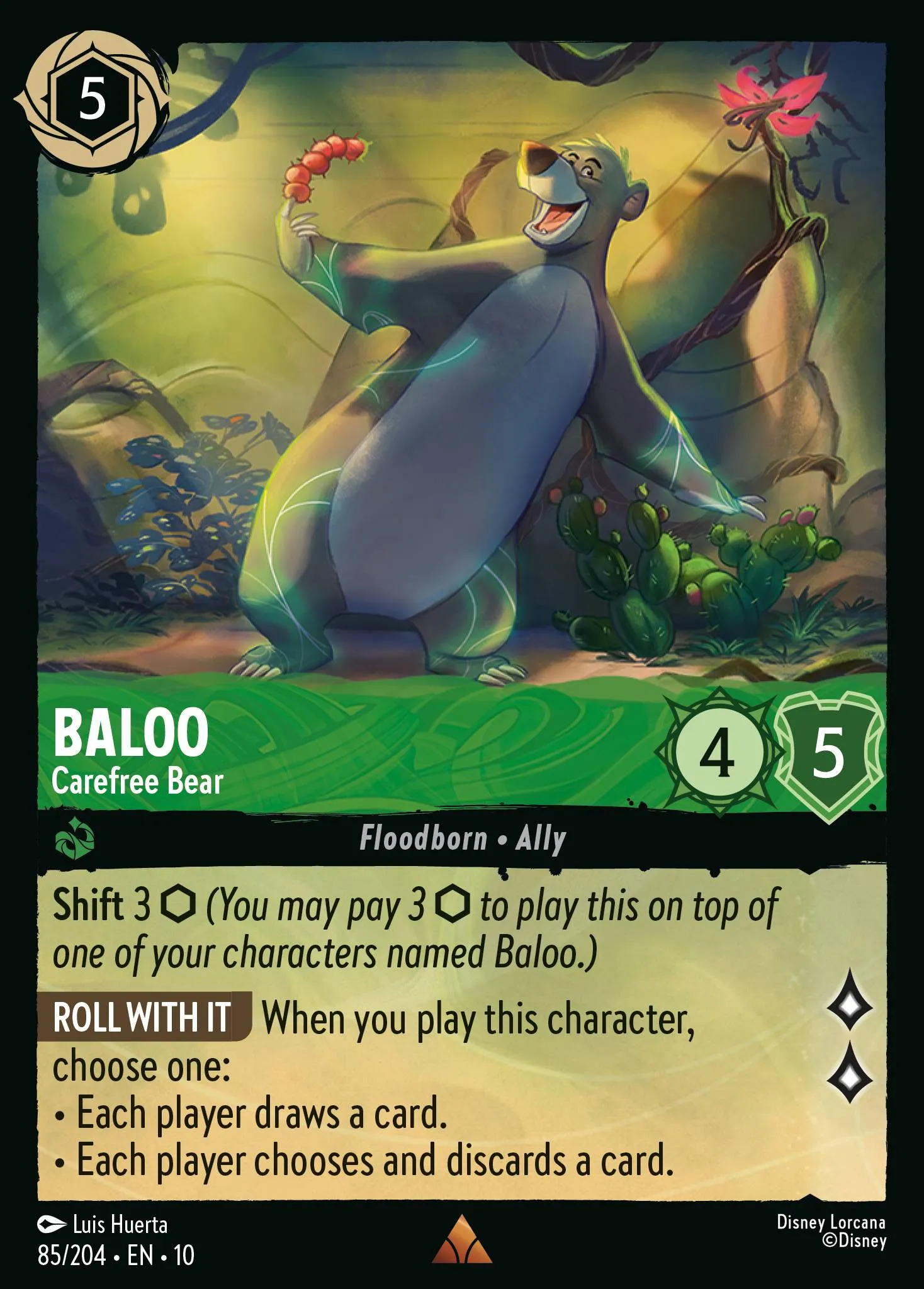 2025 Whispers in the Well Baloo - Carefree Bear #85 Rare card image