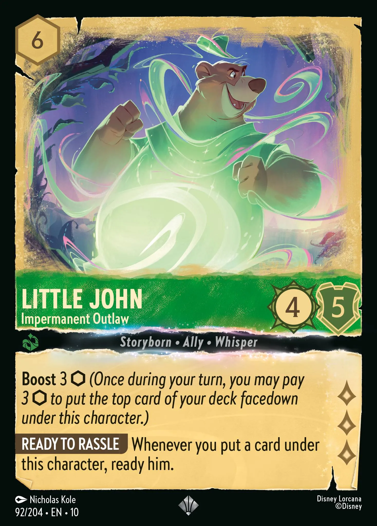 2025 Whispers in the Well Little John - Impermanent Outlaw #92 Super Rare card image
