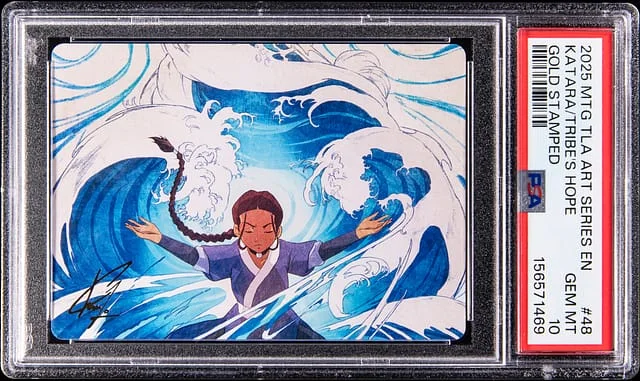 2025 Magic: The Gathering Avatar The Last Airbender Art Series Katara/Tribe's Hope, Gold Stamped #48 card image