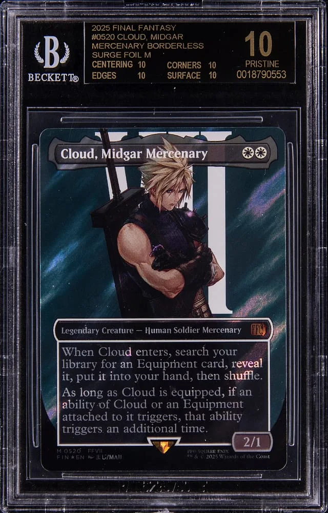 2025 Magic: The Gathering Final Fantasy Borderless Surge Foil M Cloud, Midgar Mercenary #0520 card image