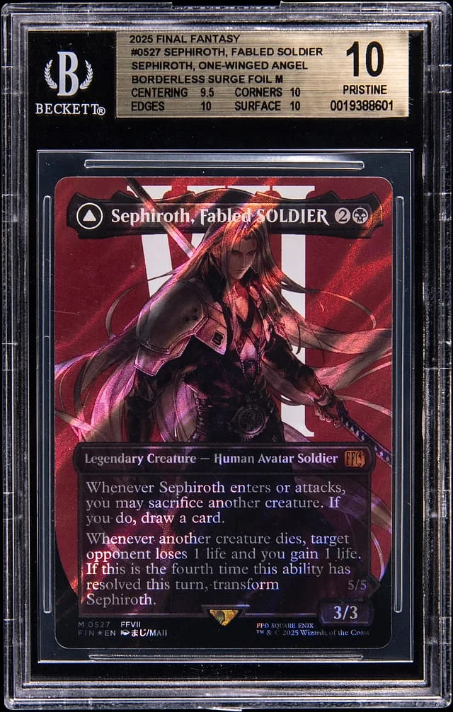 2025 Magic The Gathering Final Fantasy Borderless Surge Foil Sephiroth, Fabled Soldier #0527 card image