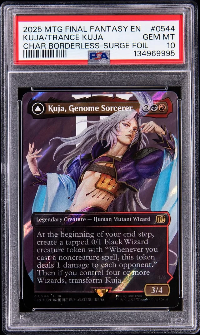 2025 Magic: The Gathering Final Fantasy Character Borderless Surge Foil Kuja, Genome Sorcerer/Trance Kuja, Fate Defied #0544 card image