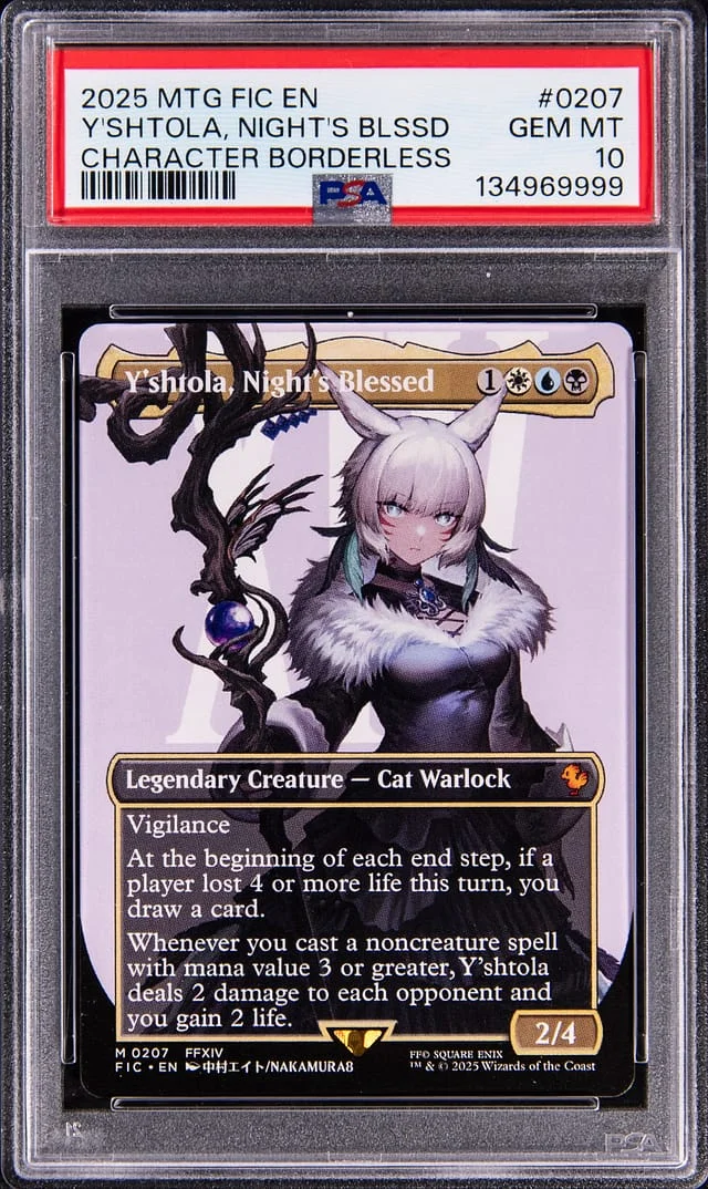 2025 Magic The Gathering Final Fantasy EN Character Borderless Y'Shotla, Night's Blessed #0207 card image