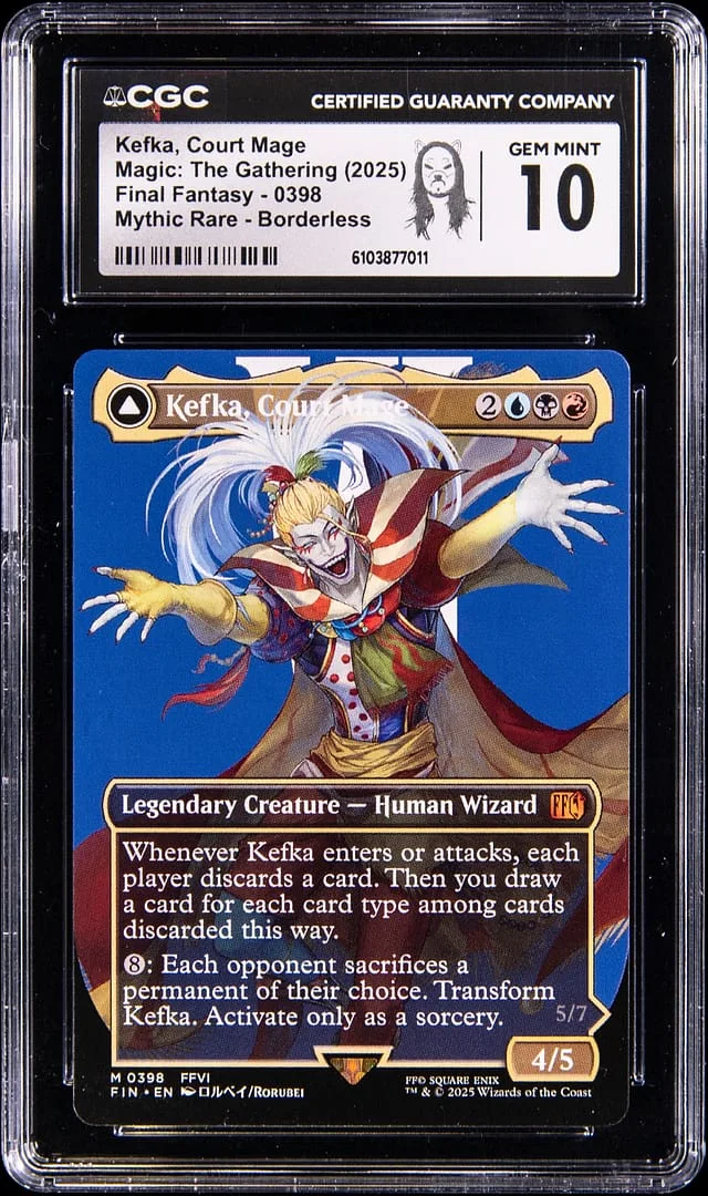 2025 Magic: The Gathering Final Fantasy Mythic Rare Borderless Kefka, Court Mage #0398 card image