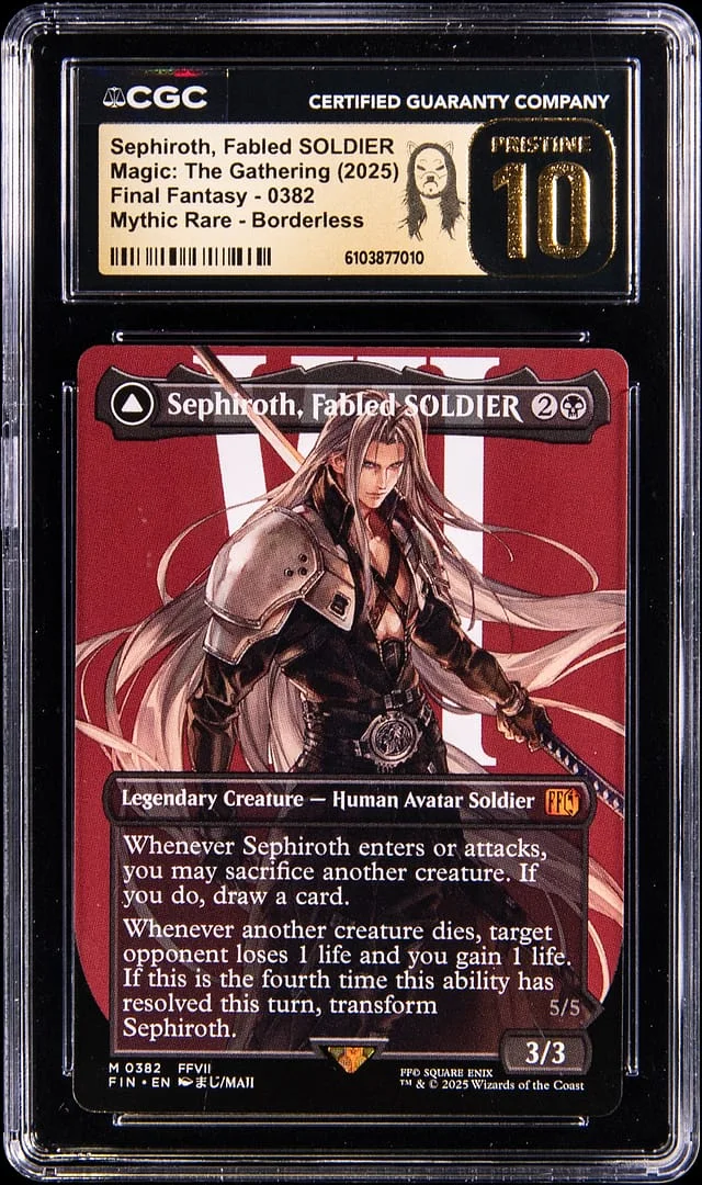 2025 Magic: The Gathering Final Fantasy Mythic Rare Borderless Sephiroth, Fabled SOLDIER #0382 card image