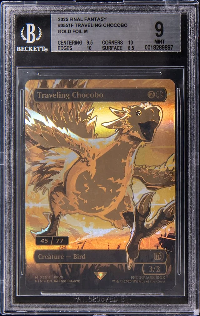 2025 Magic: The Gathering Final Fantasy Mythic Rare Gold Serialized Traveling Chocobo #0551f card image