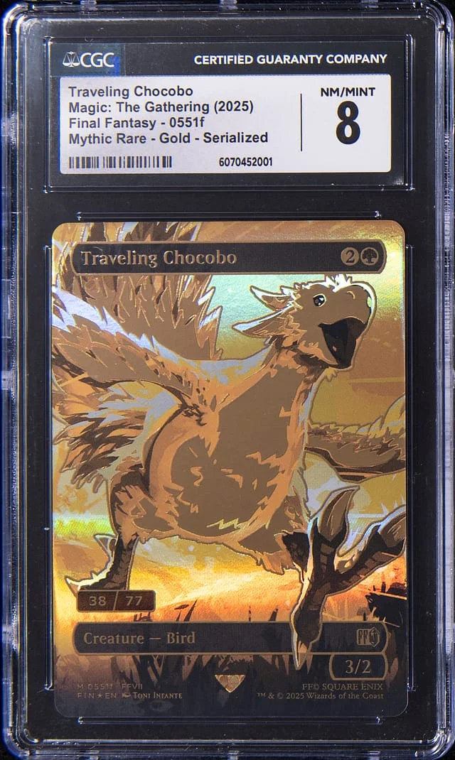 2025 Magic: The Gathering Final Fantasy Mythic Rare Gold Traveling Chocobo #0551f card image