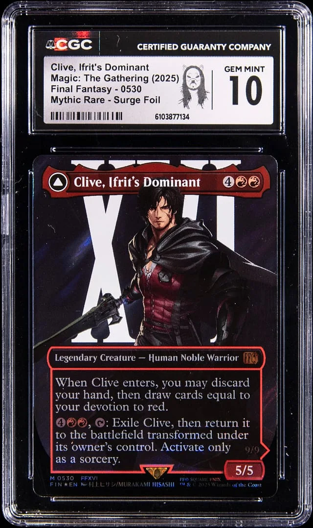 2025 Magic: The Gathering Final Fantasy Mythic Rare Surge Holo Clive, Ifrit's Dominant #0530 card image