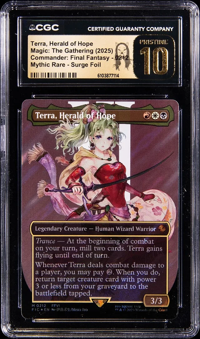 2025 Magic: The Gathering Final Fantasy Mythic Rare Surge Holo Terra, Herald of Hope #0212 card image