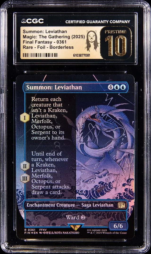 2025 Magic: The Gathering Final Fantasy Rare Holo Borderless Summon: Leviathan #0361 card image