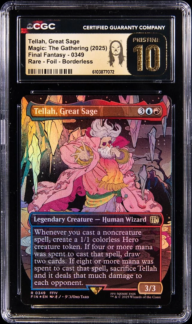 2025 Magic: The Gathering Final Fantasy Rare Holo Borderless Tellah, Great Sage #0349 card image